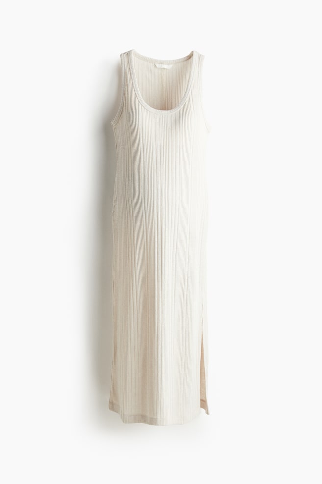 MAMA Ribbineulemekko - Vaaleanbeige - 1