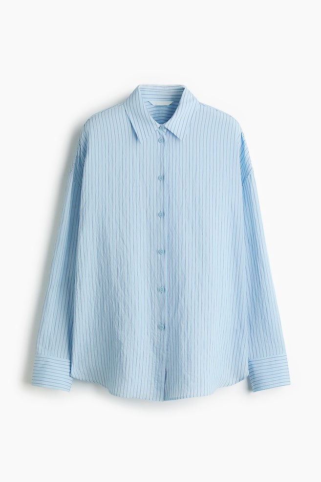 Oversized Shirt - Blue/striped/Pink - 1