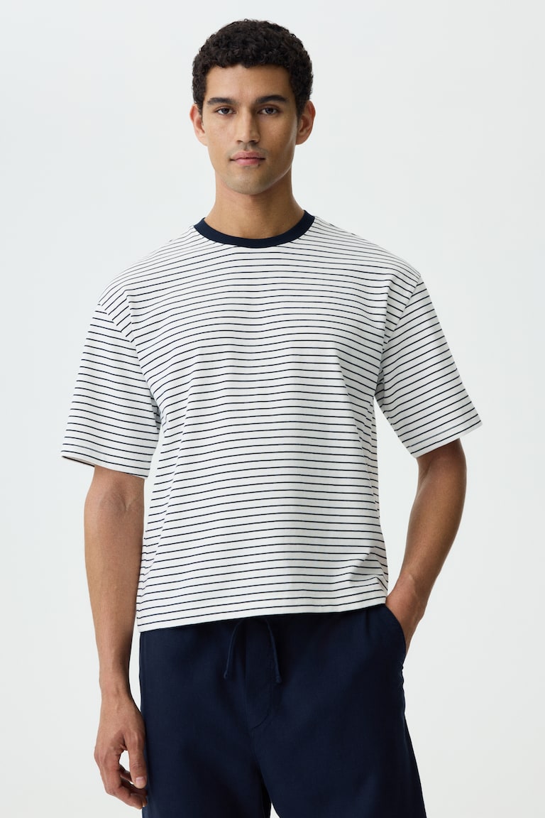 Pamučna majica četvrtastog kroja Relaxed Fit