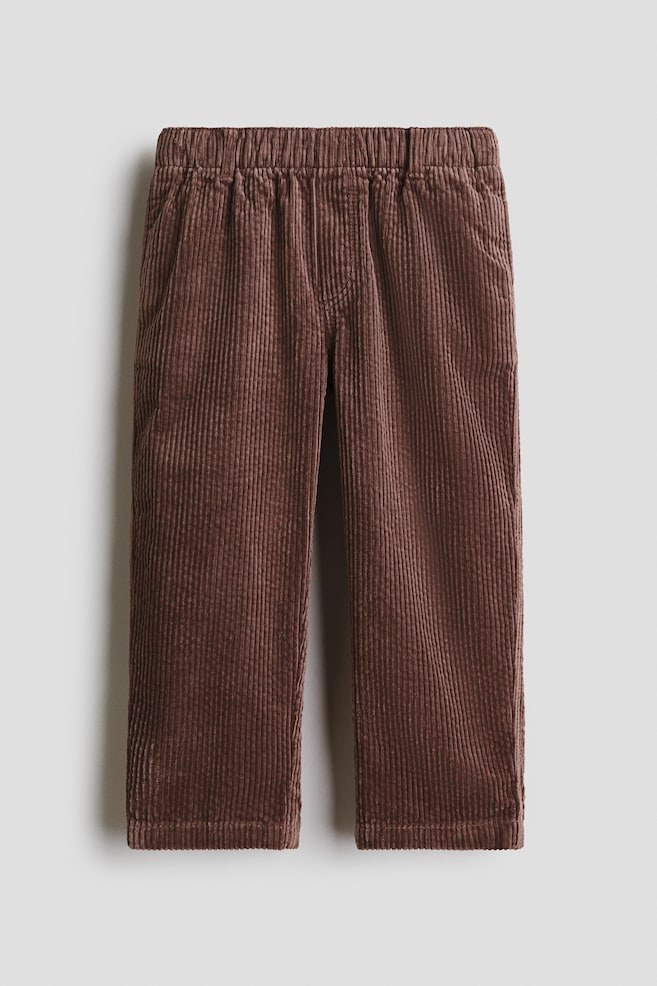 Cotton Corduroy Pants - Brown/Navy blue/Khaki green/Dusty turquoise/Light pink - 1