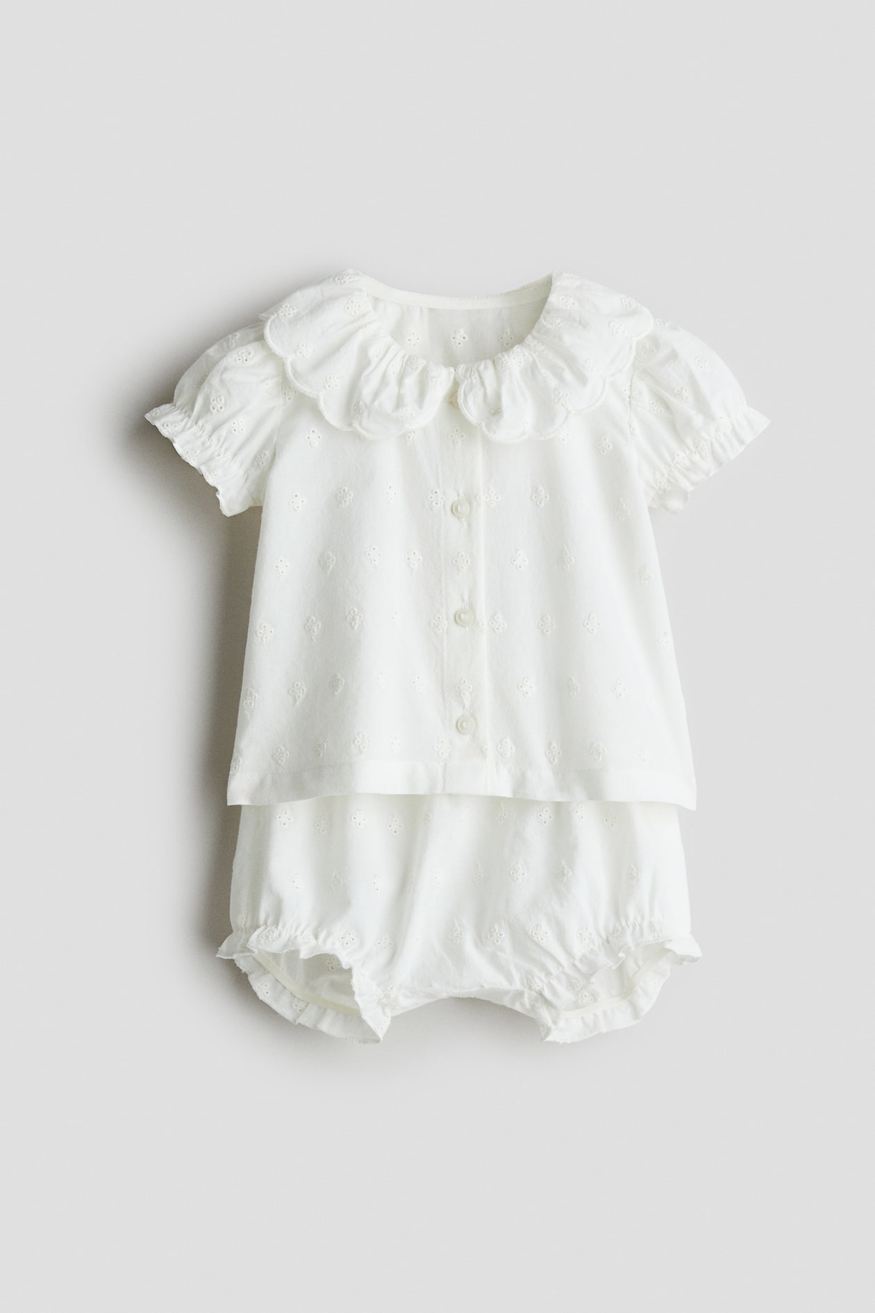 Ensemble 2 pièces en coton - Blanc - ENFANT | H&M FR