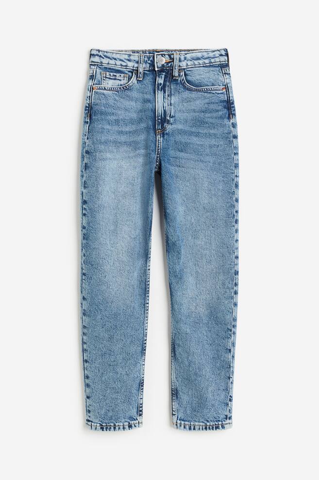 Relaxed Fit High Jeans - Denimblau/Denimblau - 1