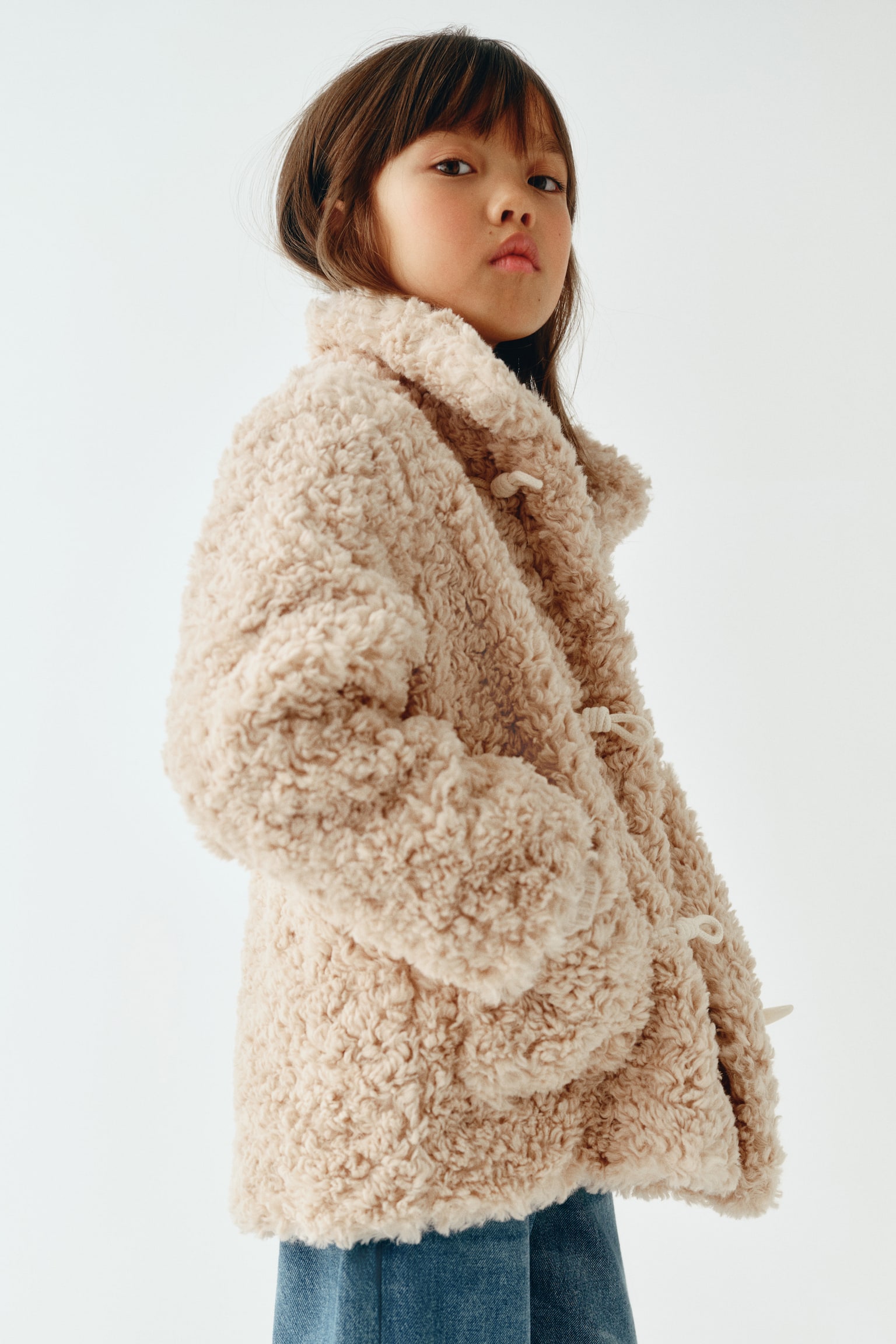 Детская куртка H&M Fluffy, цвет: Светлый бежевый — фото 2
