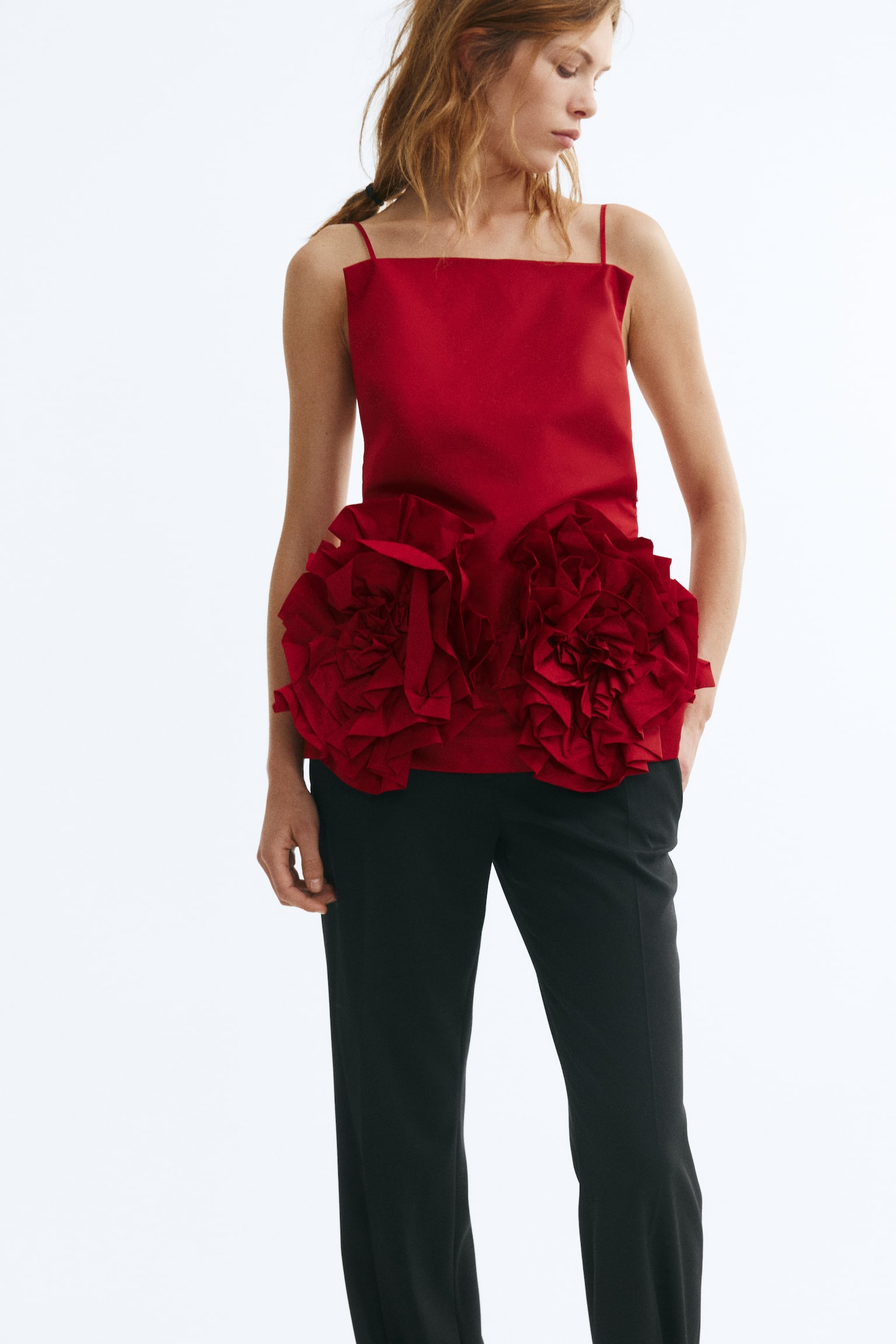 Женский топ H&M Appliquéd Camisole, цвет: Красный — фото 3
