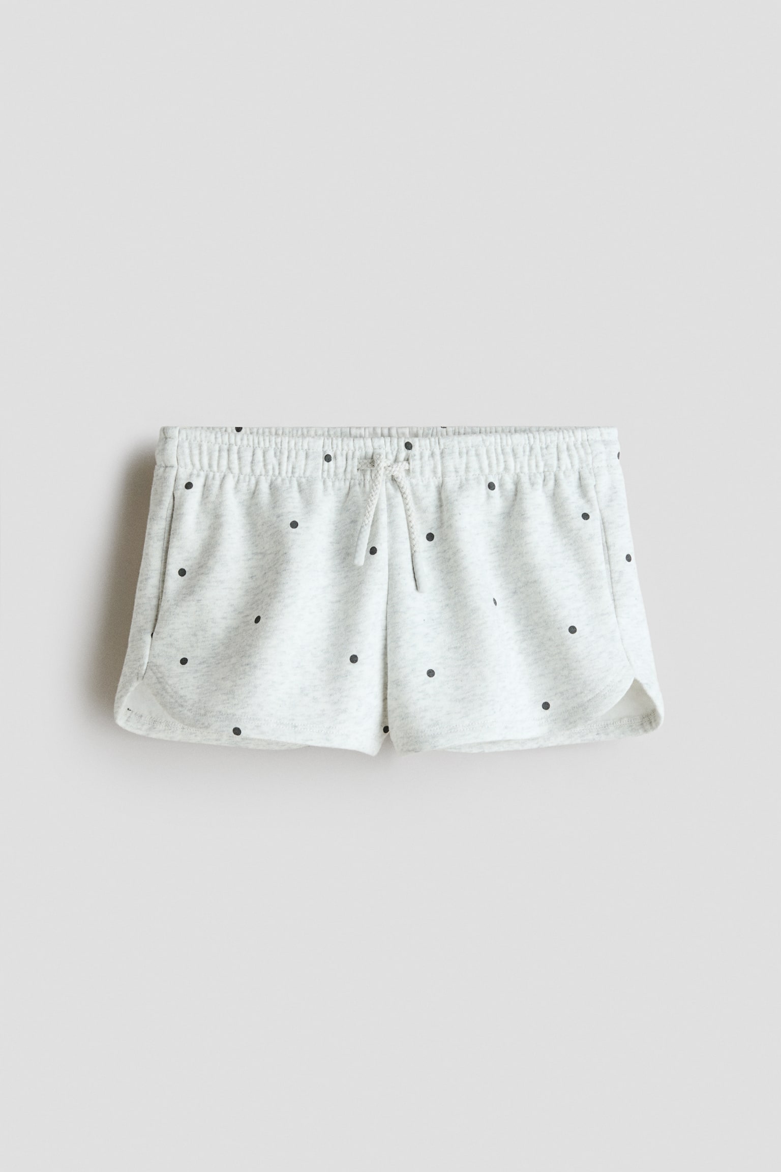 Shorts in felpa fantasia - Grigio chiaro mélange/pois/Avorio/fiori