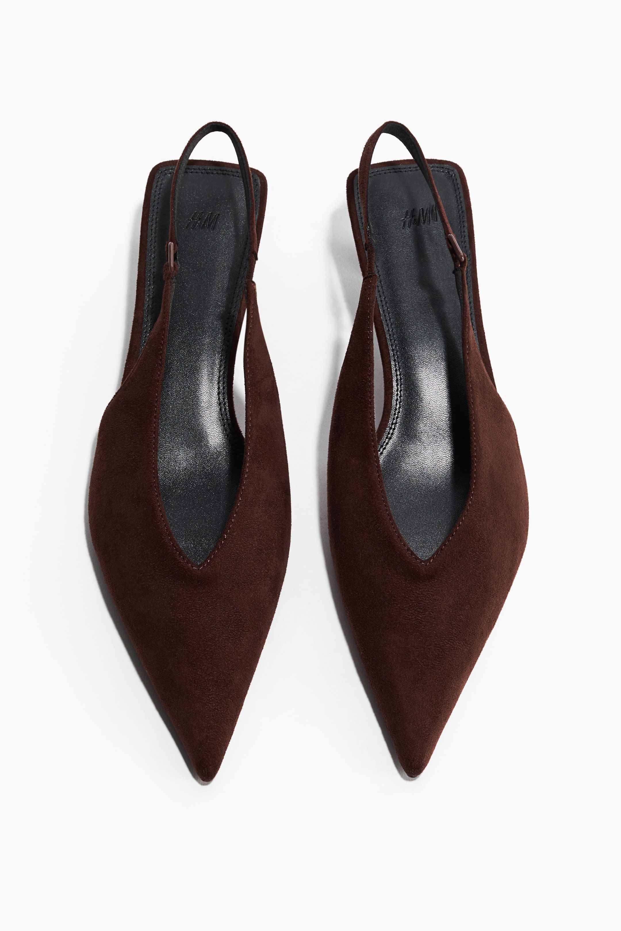 Vis større bilde: Slingbacks med snellehæl - Mørk brun - DAME | H&M NO 6