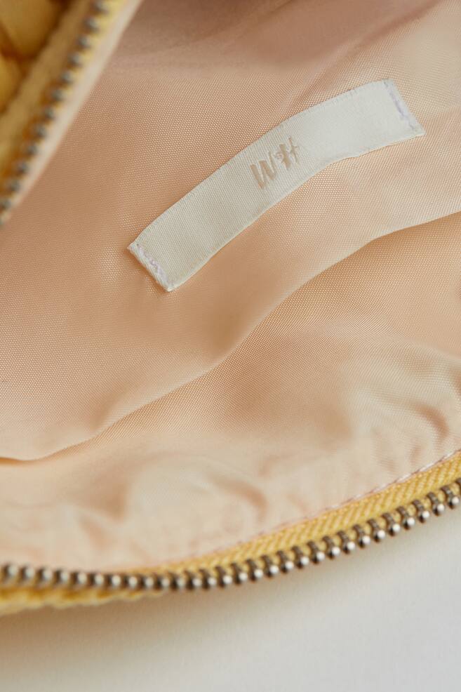 Textured-weave shoulder bag - Yellow - 2