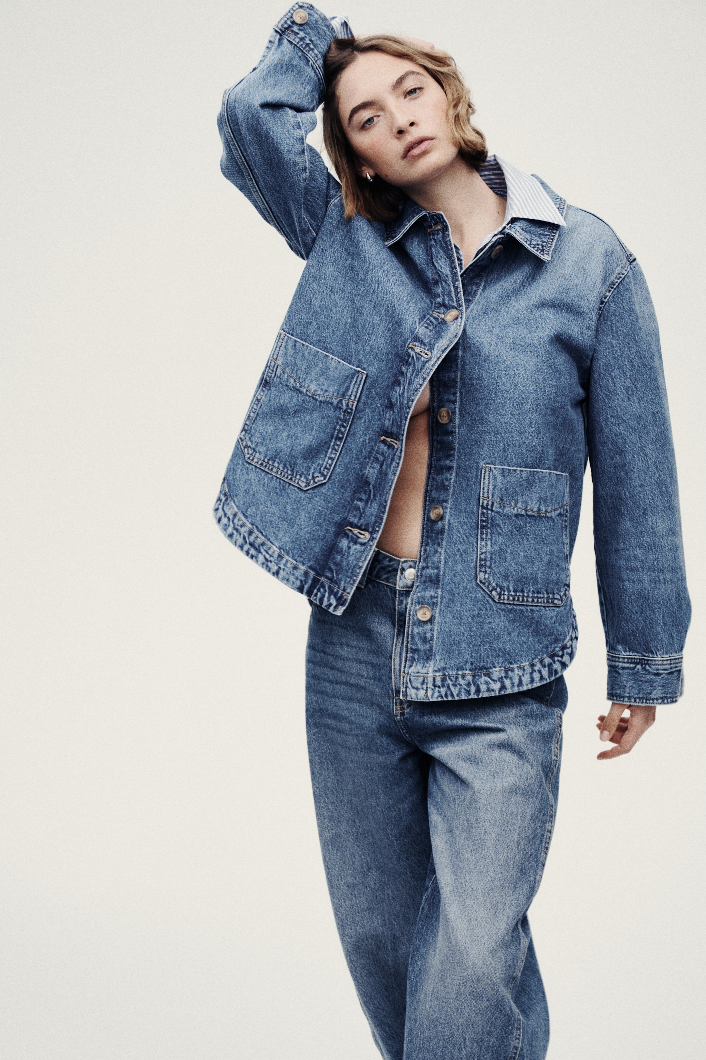 Τζιν τζάκετ - Μπλε denim/Σκούρο μπλε denim/Ανοιχτό μπλε denim