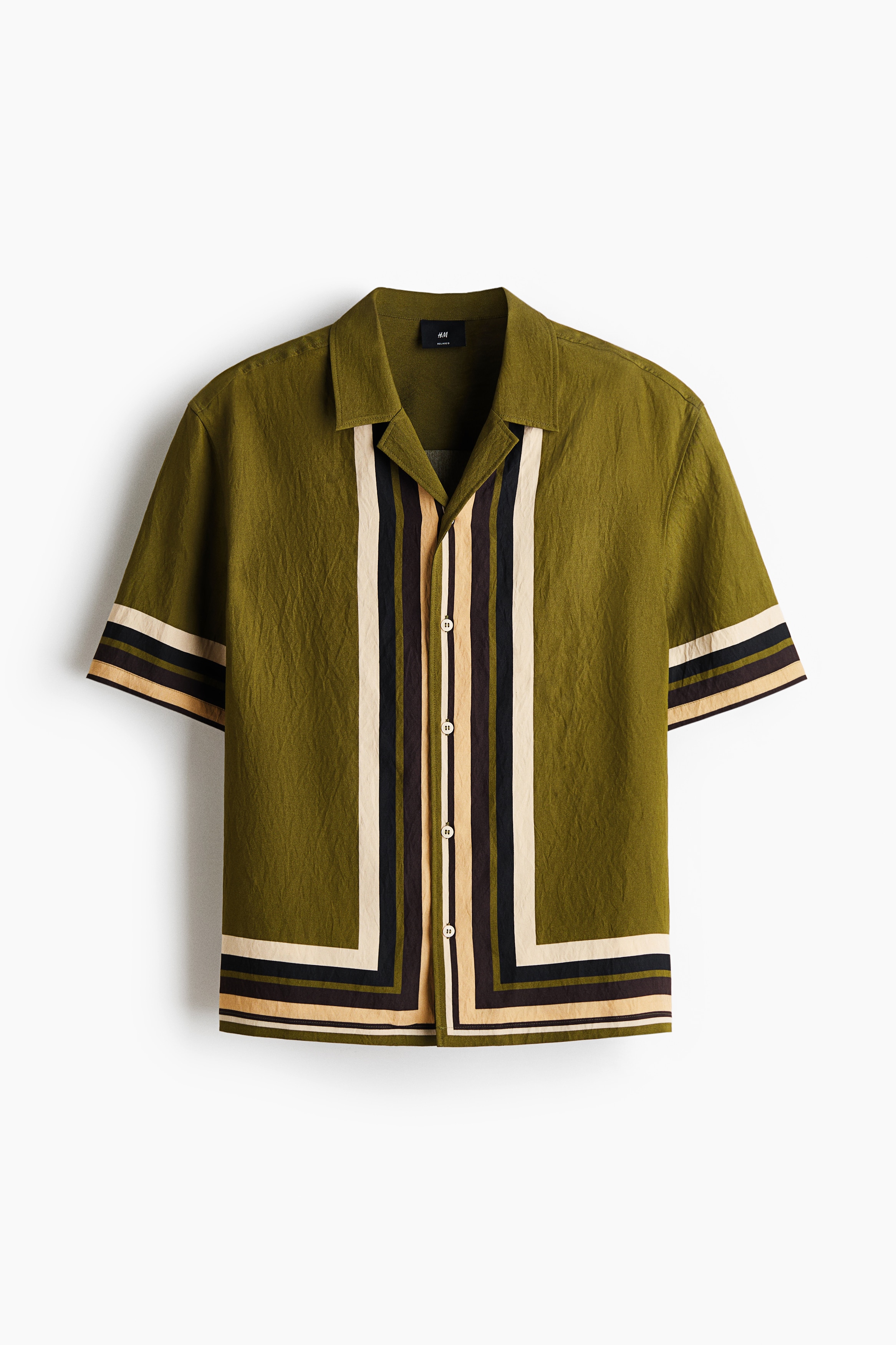 Relaxed Fit Resort shirt - Dark khaki green