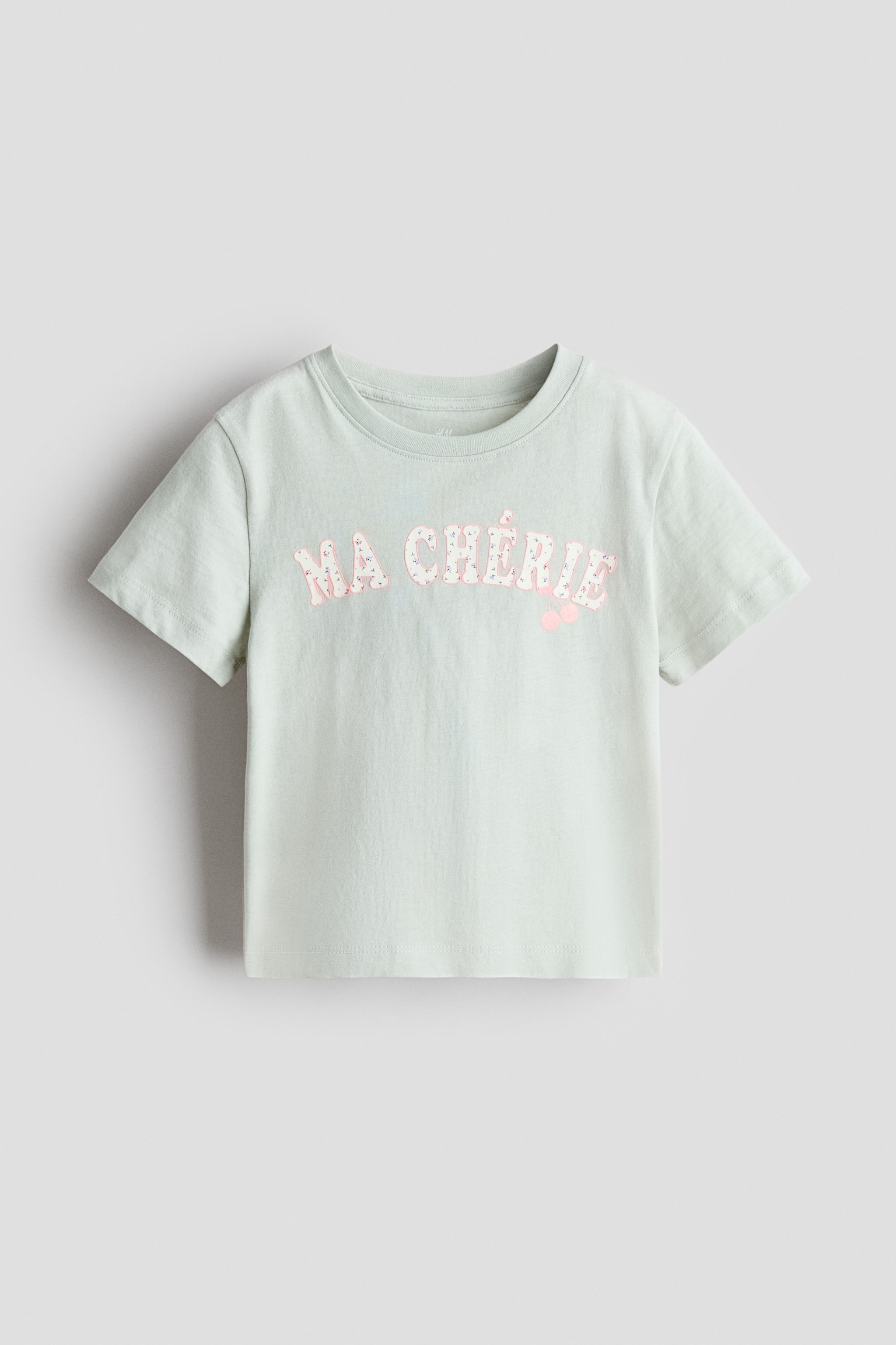 Nyomott mintás póló - Világoszöld/Ma Chérie/Világos rózsaszín/unikornis/Világoskék/Paris - 1