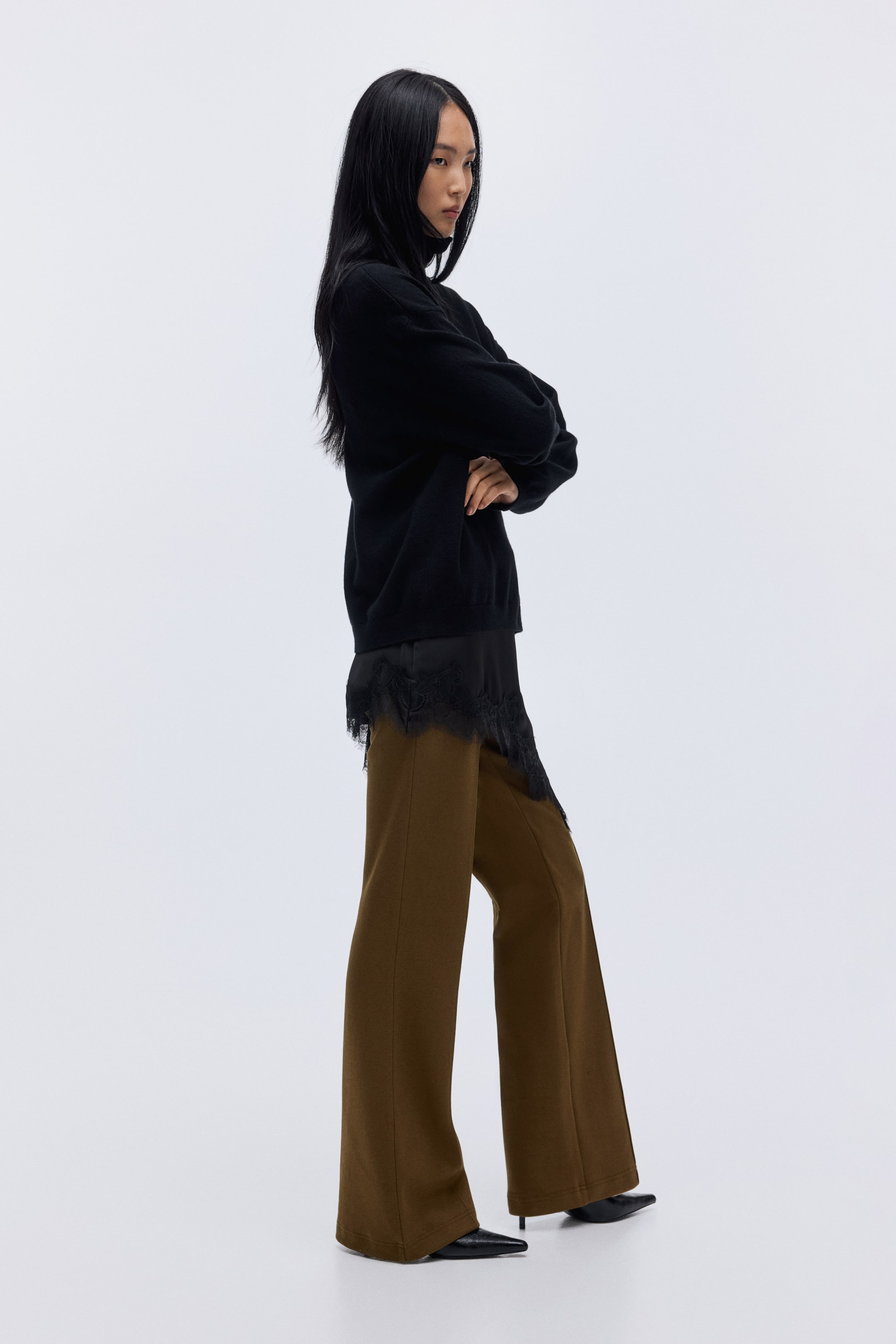 View larger image: Interlock trousers - Brown - Ladies | H&M GB 1