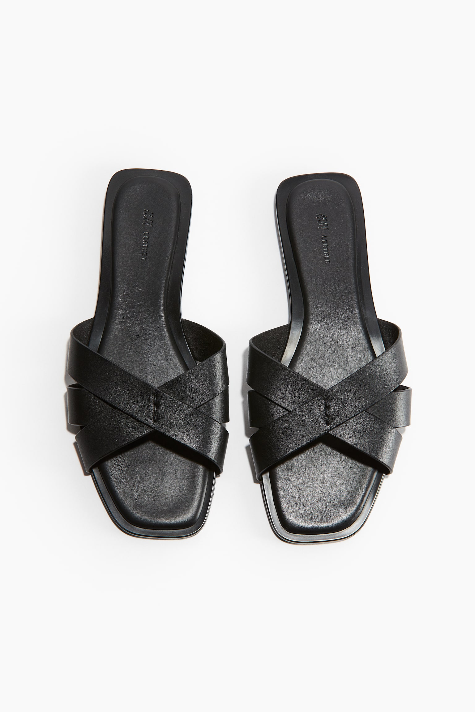 Leather Sandals - Black/Gold colour/Brown - 3