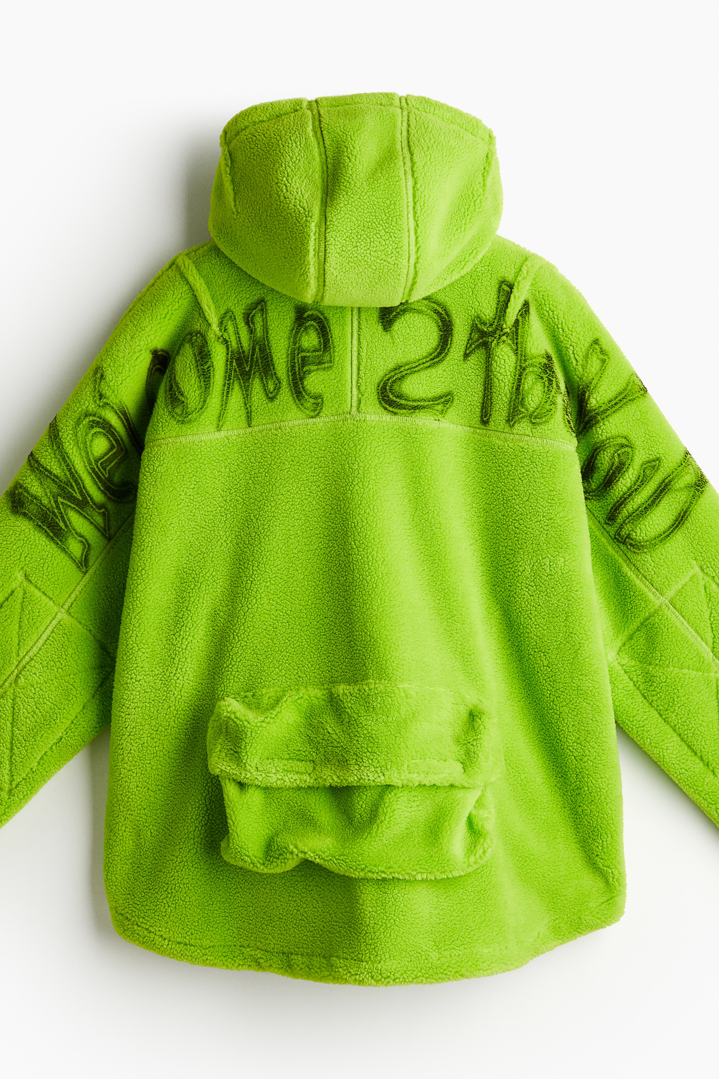 H&M Energy テディジャケット XL 蛍光グリーン