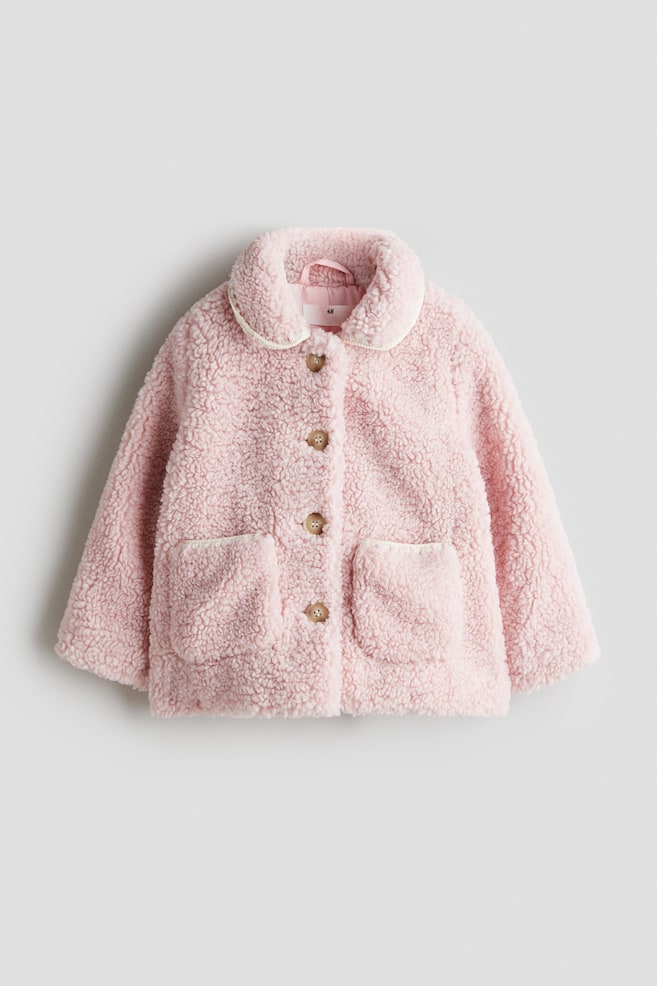 Teddyfleecejacke in A-Linie - Rosa - 1