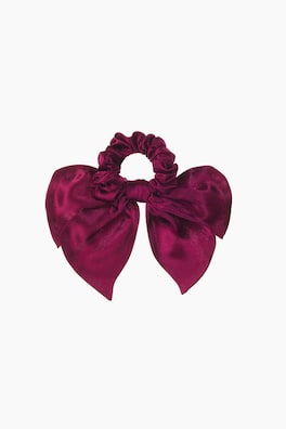 Scrunchie med sidenrosett