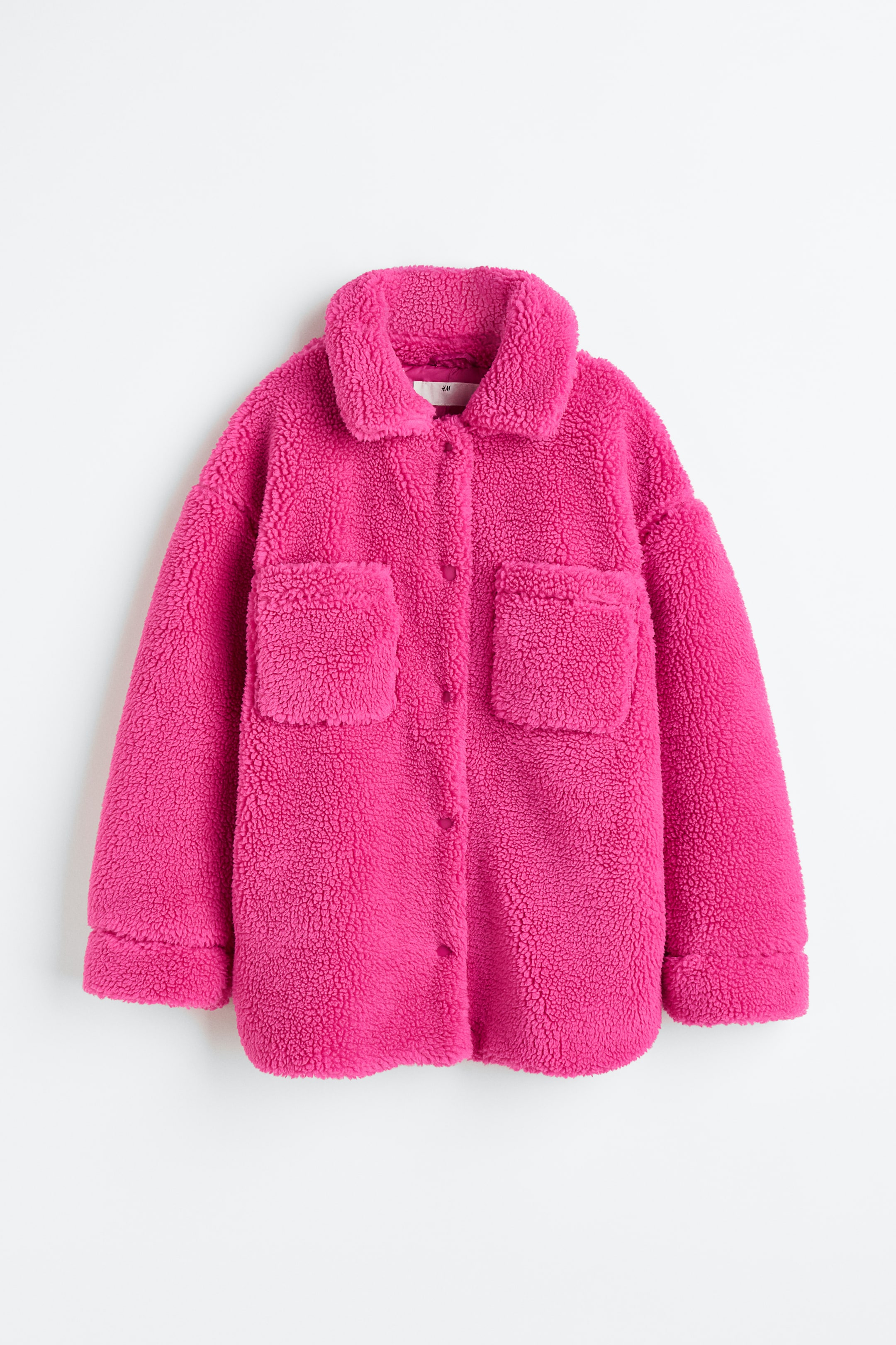 Veste en tissu Teddy bear avec col Rose cerise ENFANT H&M CH