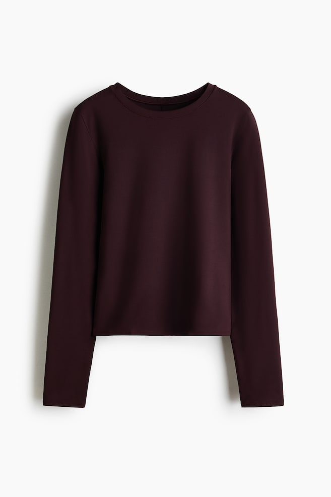 Sportshirt mit DryMove™ - Schokoladiges Pflaumenlila/Schwarz/Antikrosa - 1