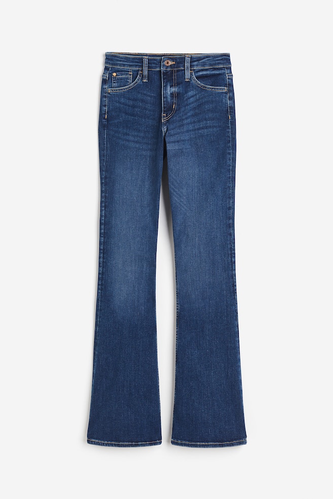 Flared Ultra High Jeans - Dark denim blue/Black/Denim blue/Black - 2