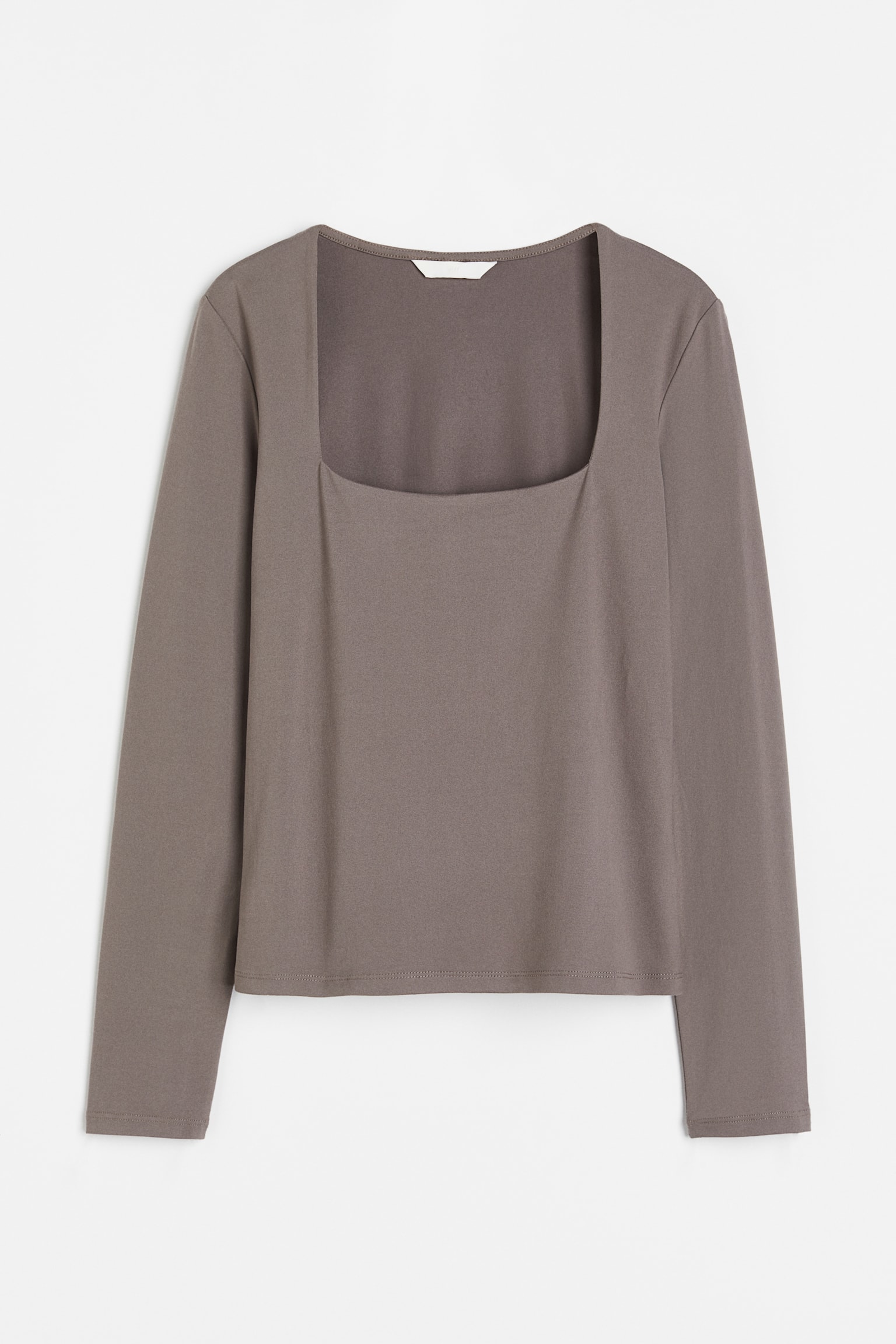 Long Sleeve Jersey Top - Dark greige/Black/Cream/Light dusty green - 2