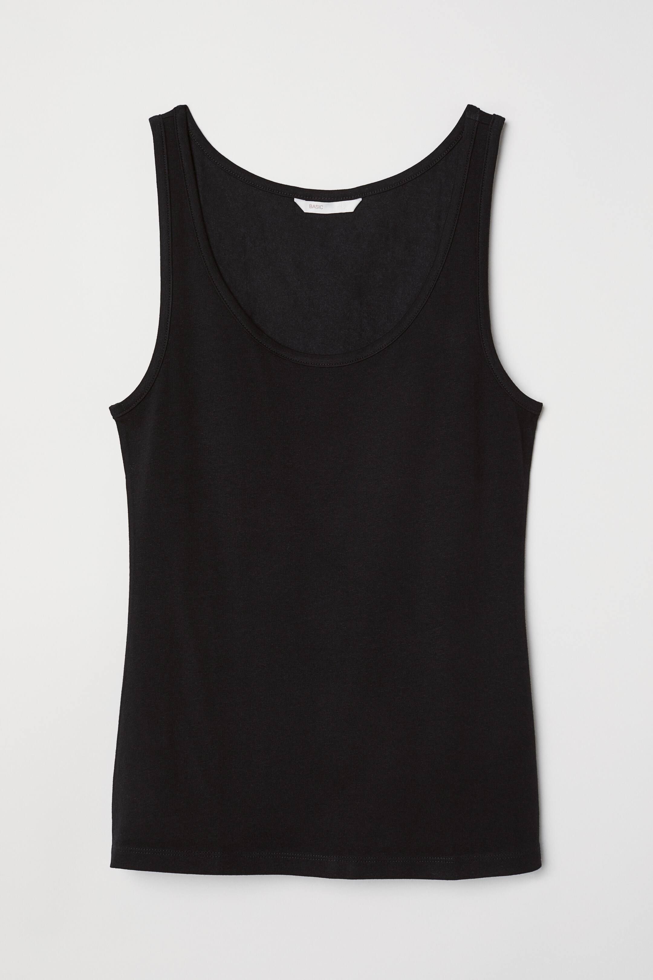 Jersey Tank Top - Sleeveless - Black - Ladies | H&M US