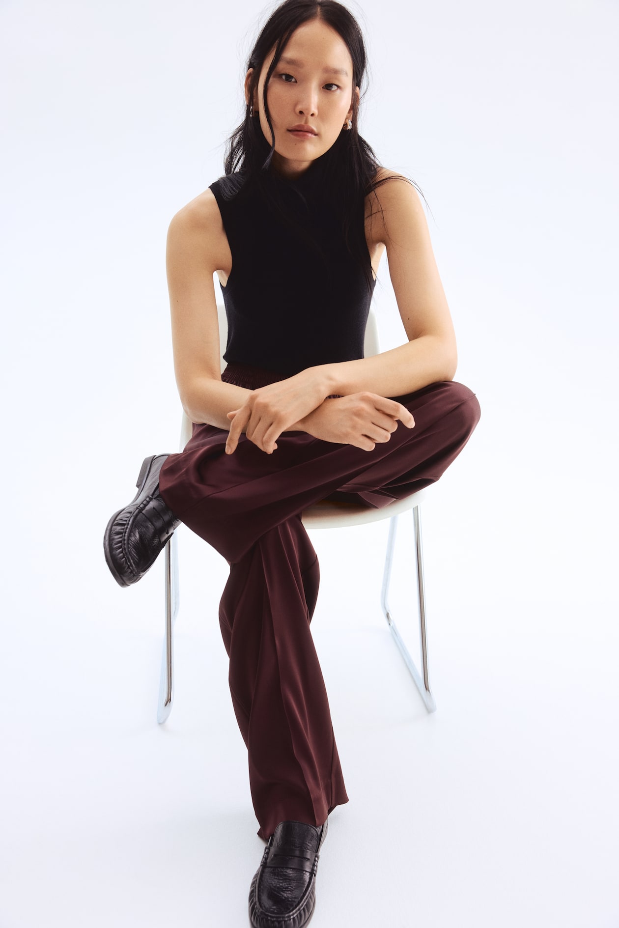 Wide Crease-Detail Pants - image 2