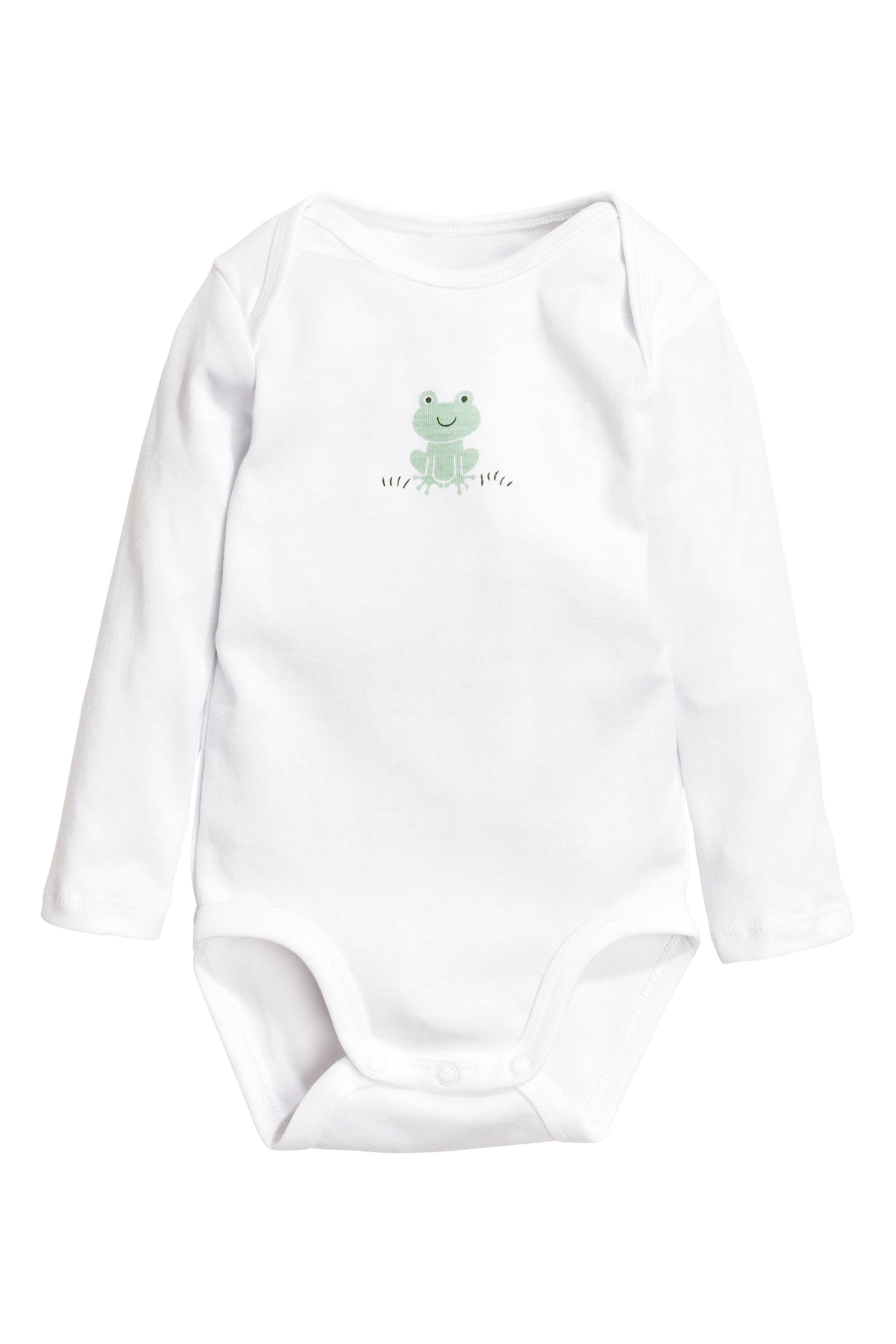 View larger image: 6-pack long-sleeved bodysuits - Light green - Kids | H&M GB 1