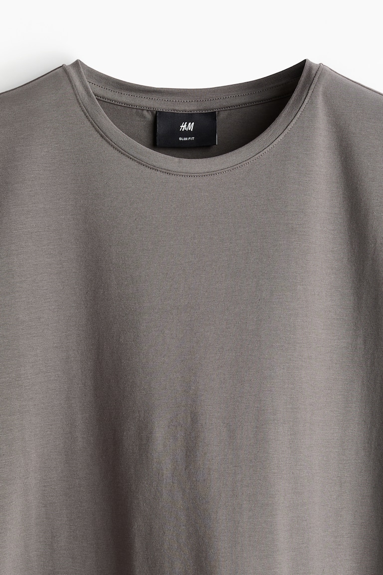 Slim Fit T-shirt Grey Men H&M IN