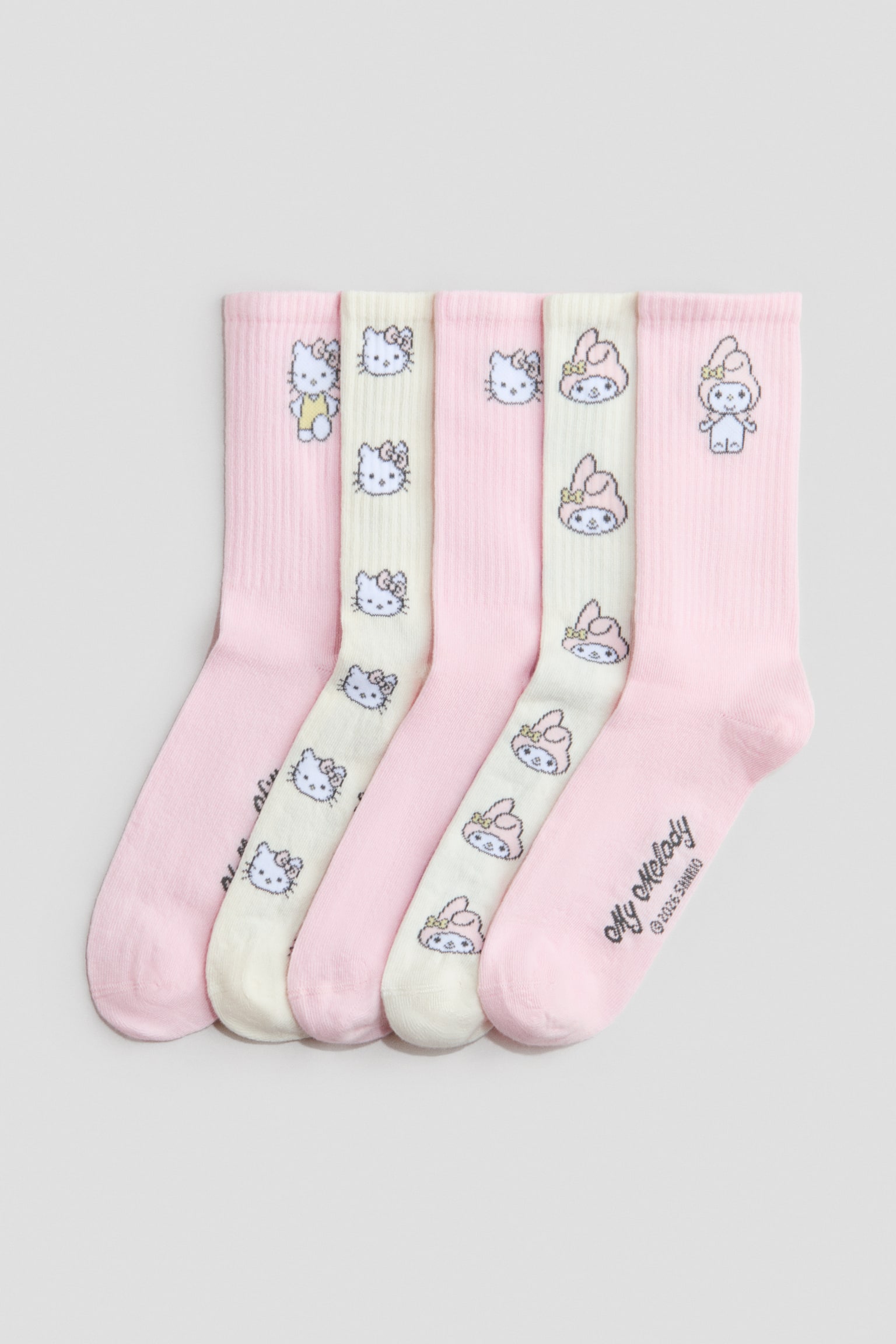 Calzini con motivo 5 paia - Light pink/Hello Kitty/Rosa/Miffy/Verde menta/SmileyWorld®/Bianco/Snoopy/Rosa chiaro/Hello Kitty
