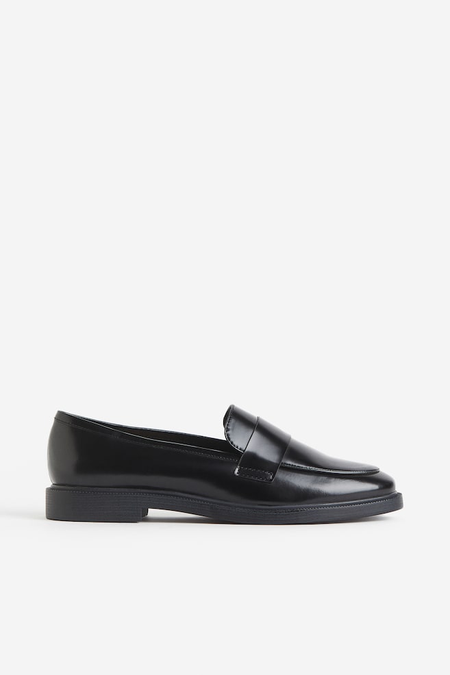 Leather loafers - Black/Black - 1
