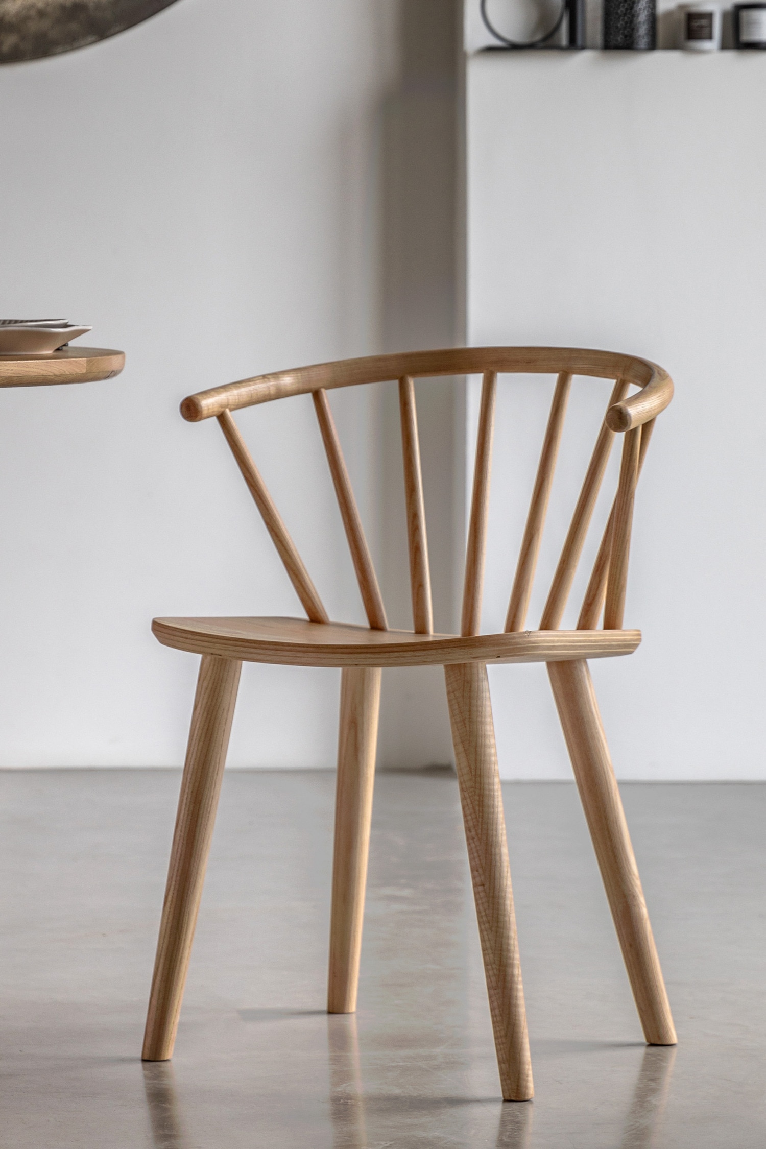 Set Of 2 Wooden Dining Chairs - Natural/Brown