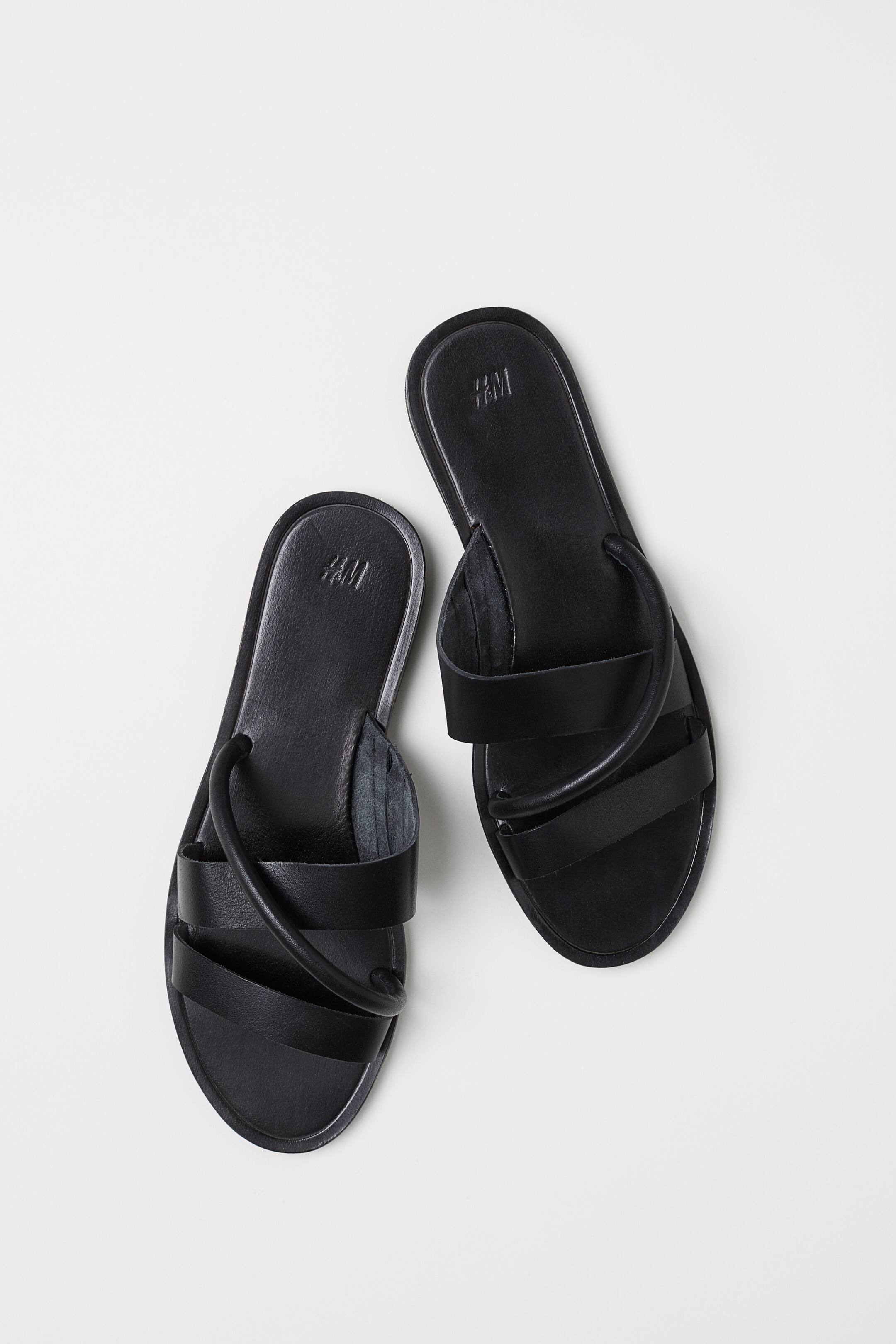 View larger image: Leather sandals - Black - Ladies | H&M IE 3