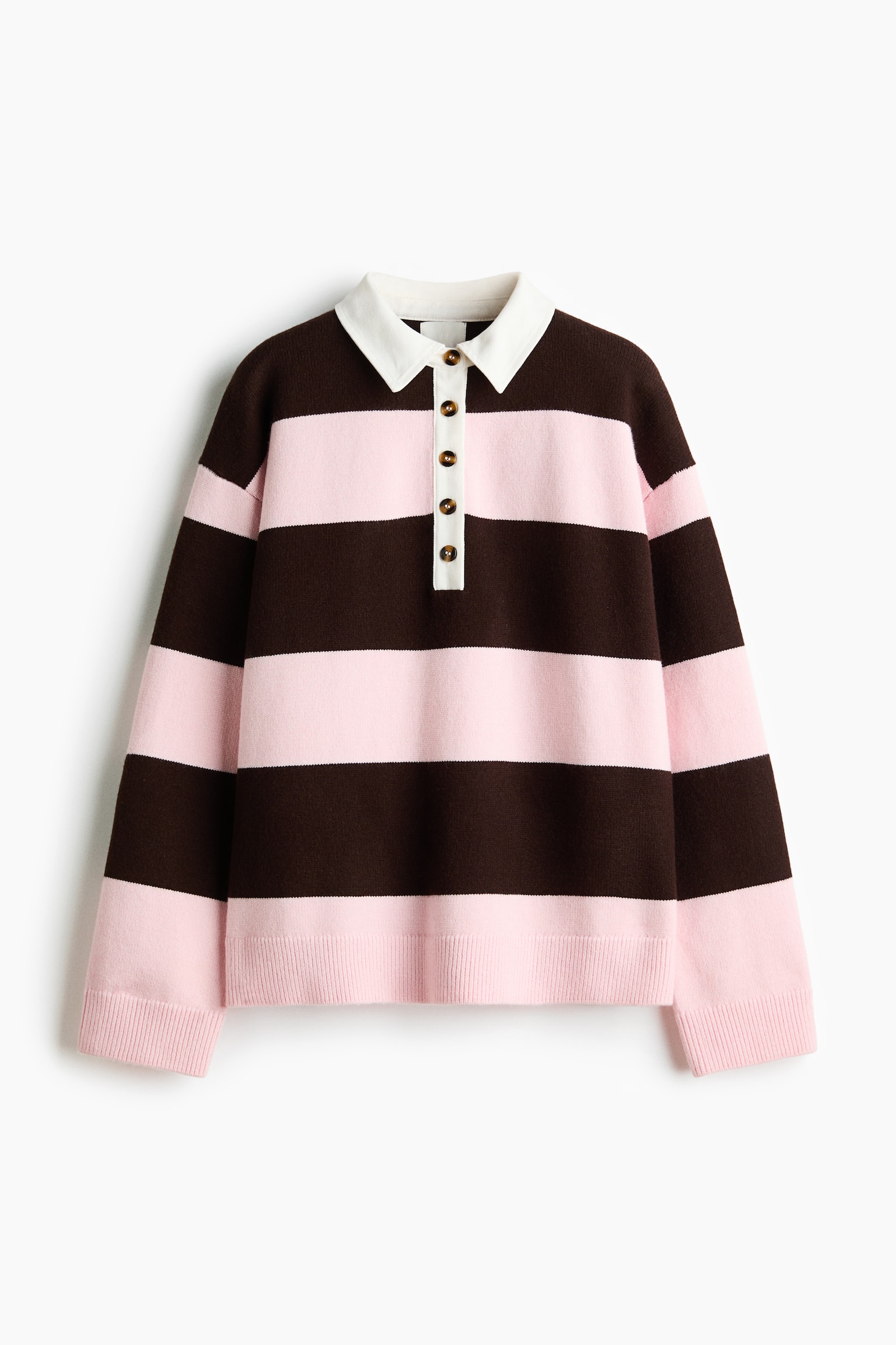 Collared jumper - Light pink/Dark brown/Dark red/Navy blue - 2