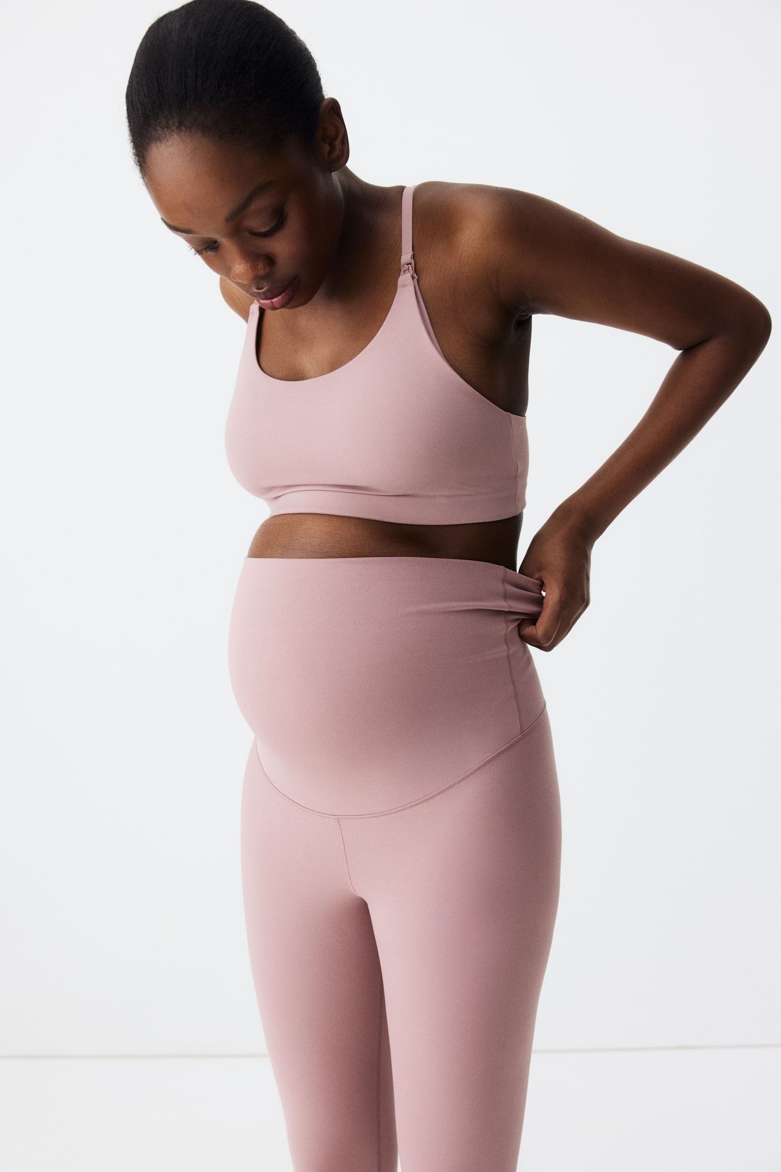 MAMA Light Support Sports nursing bra - Antique rose/Black - 5