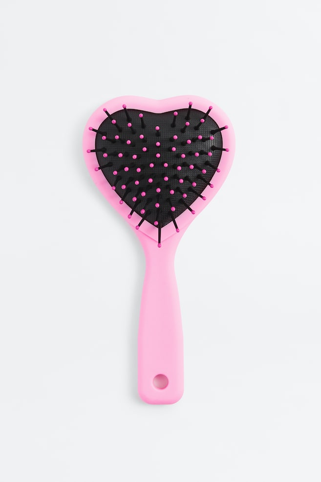 Heart-shaped hairbrush - Light pink