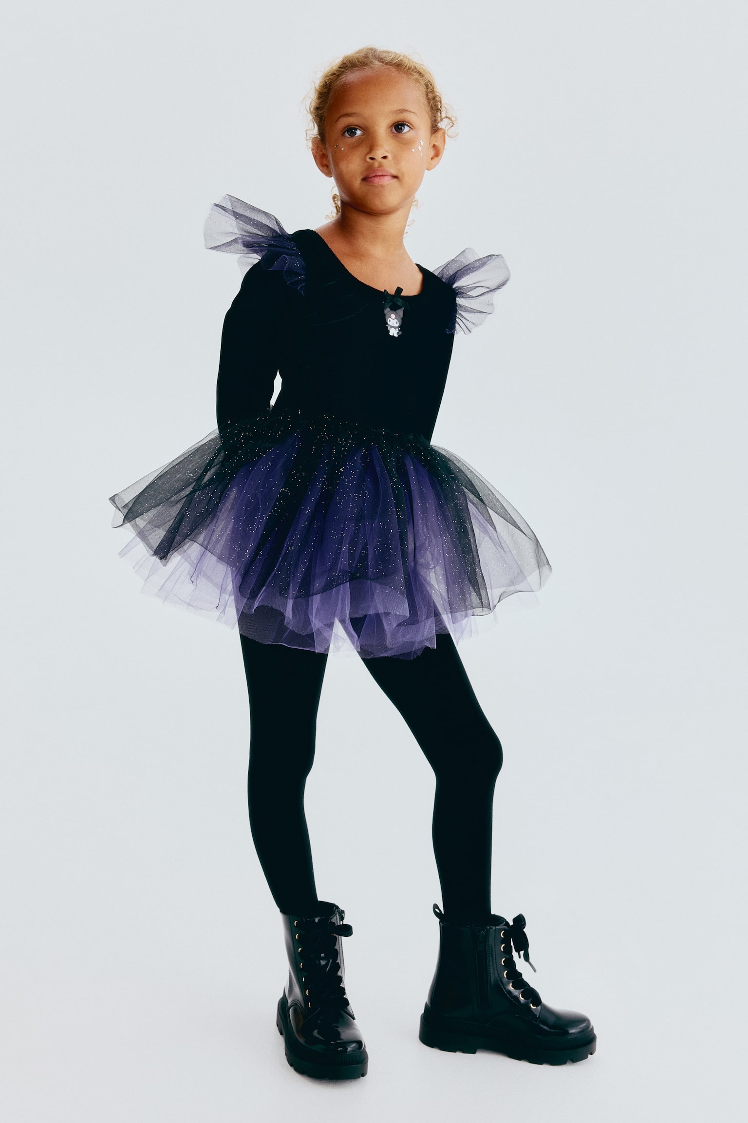Dance Dress with Printed Motif - Black/Kuromi - 1
