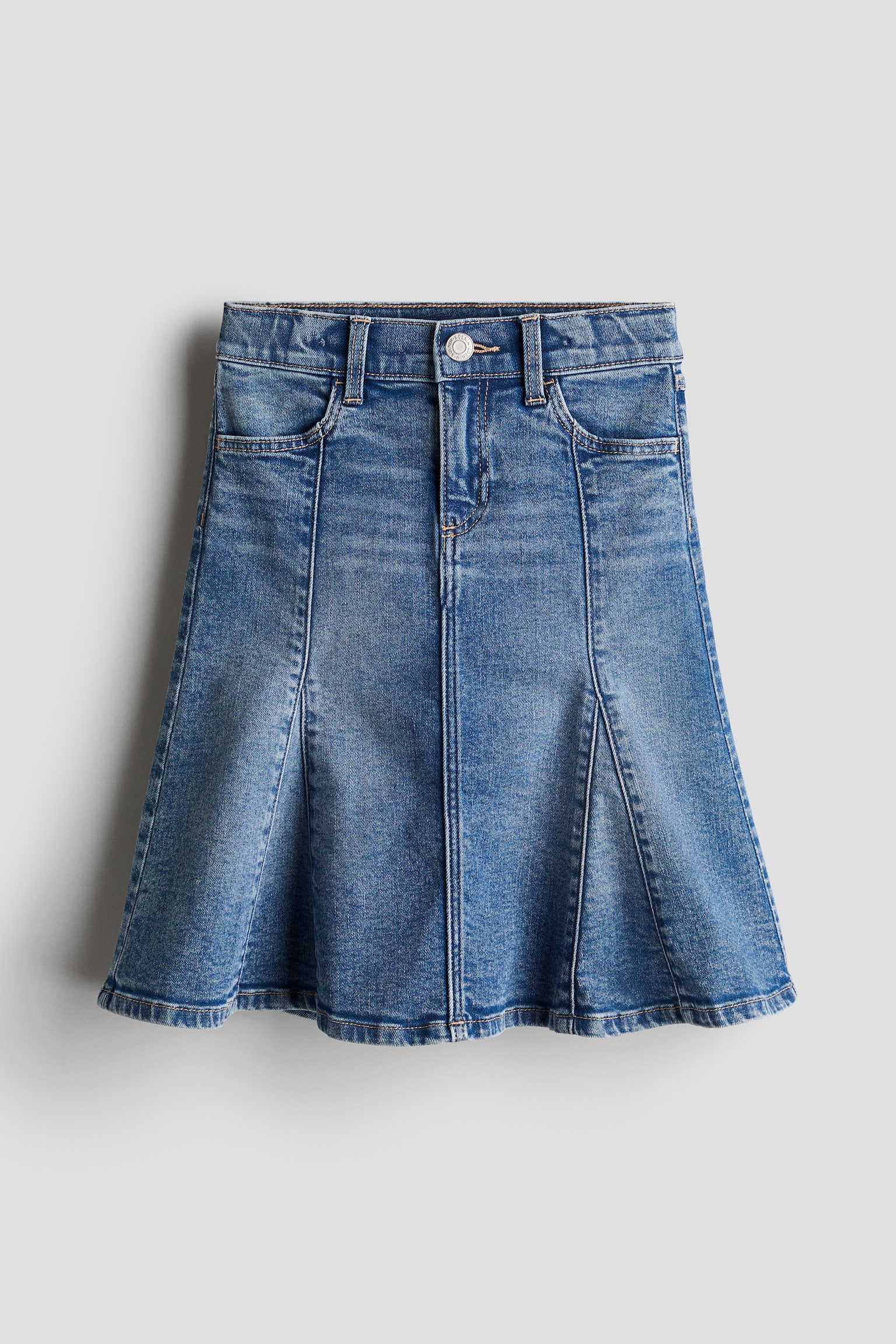 Flared denim skirt - Denim blue - 1