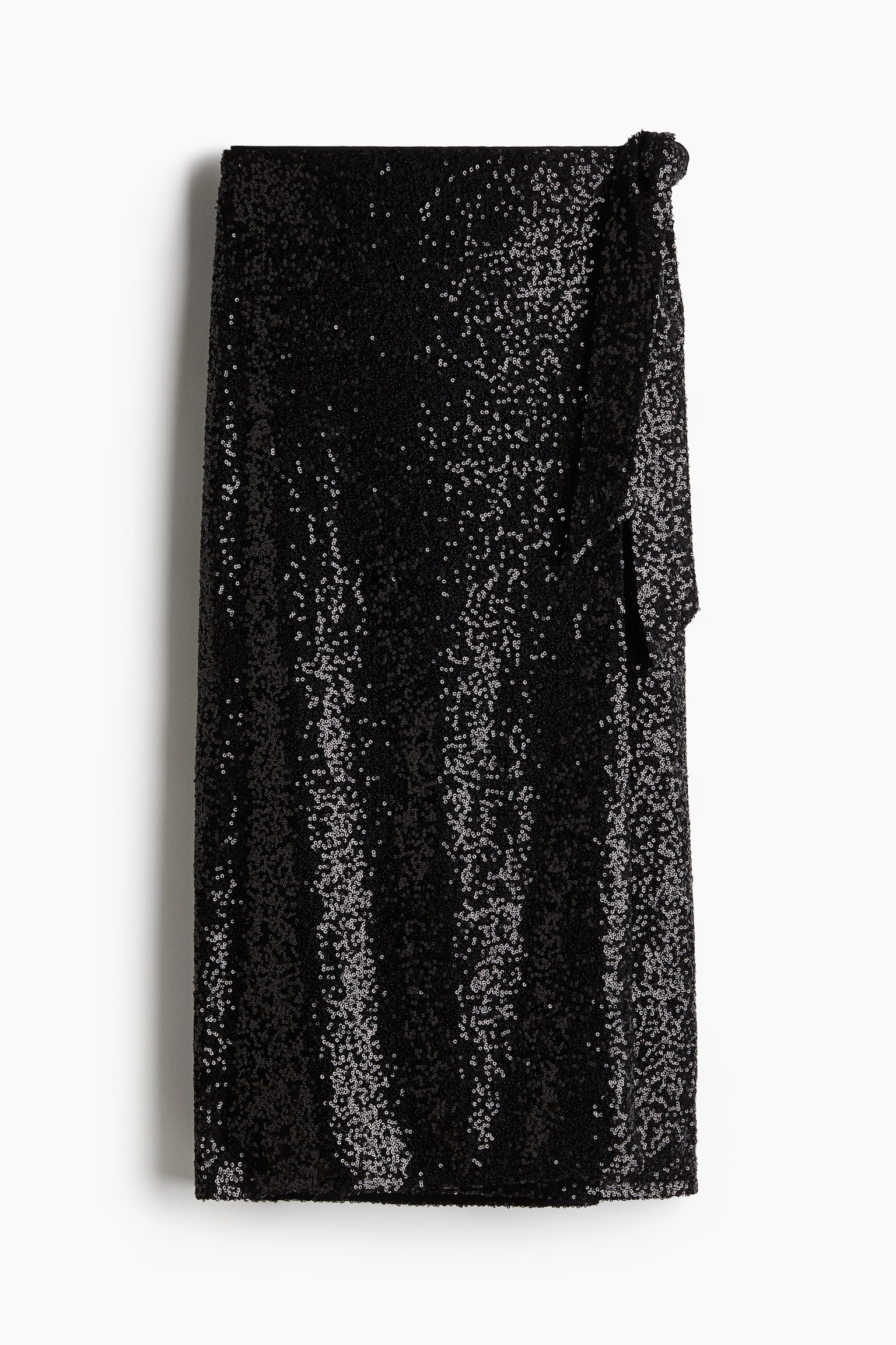 Sequined wrap skirt - Black - 2