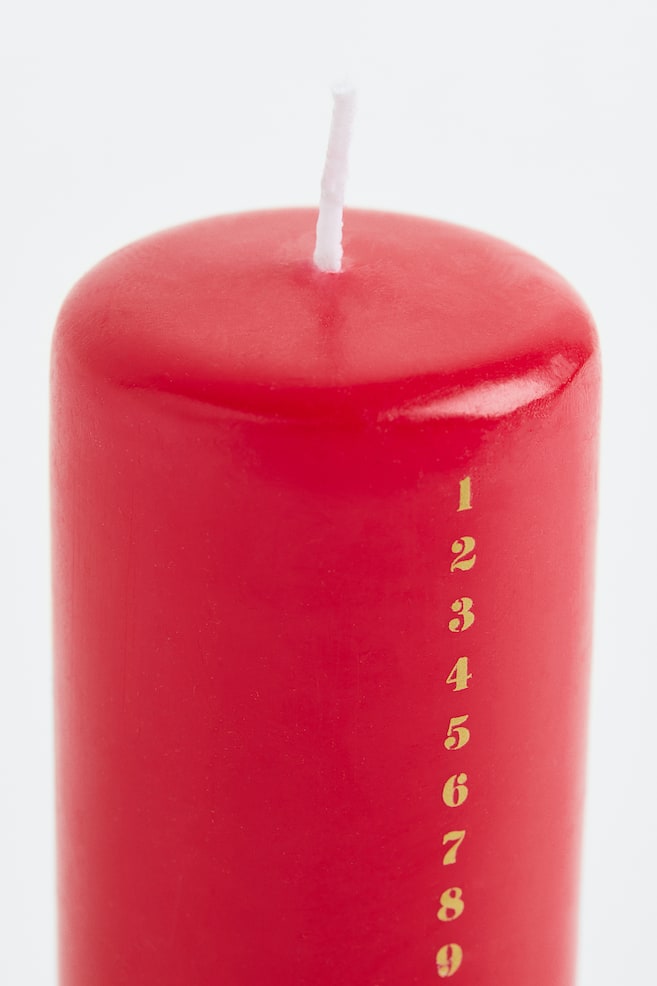Bougie calendrier - Rouge/Blanc - 2