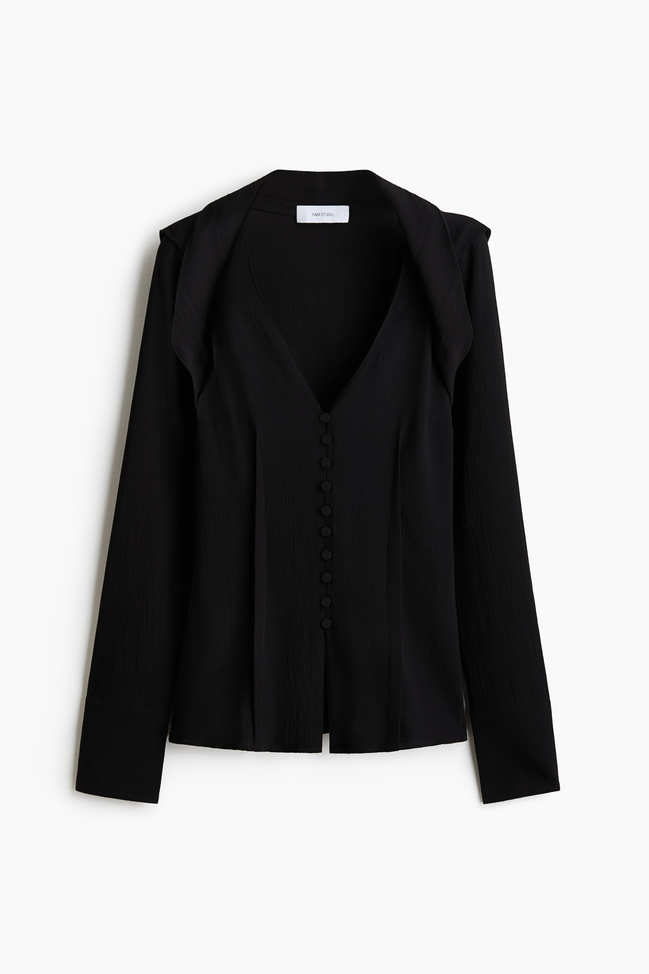 Blouse à boutons en crêpe