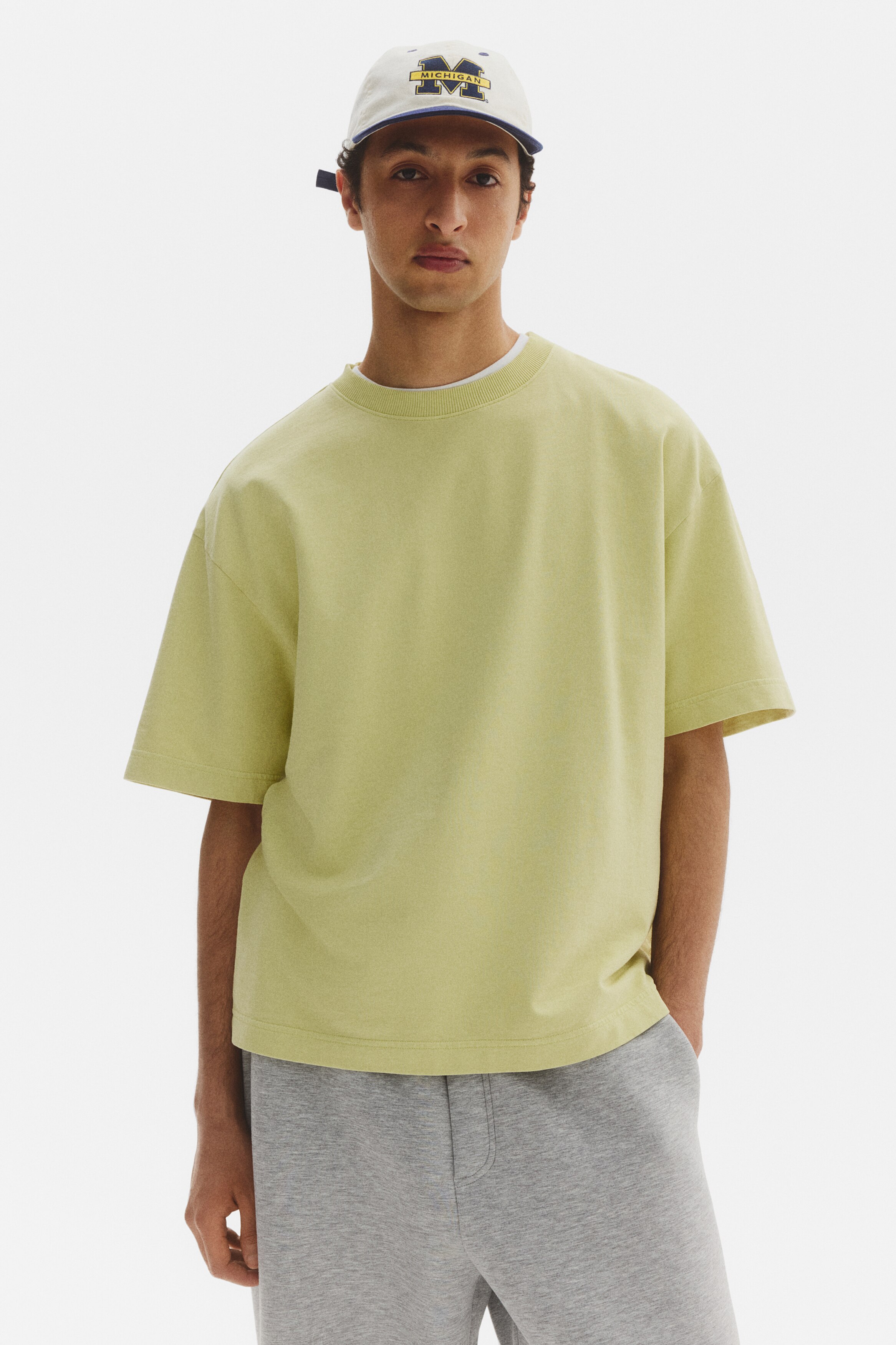 Relaxed Fit Cotton T-shirt - Yellow