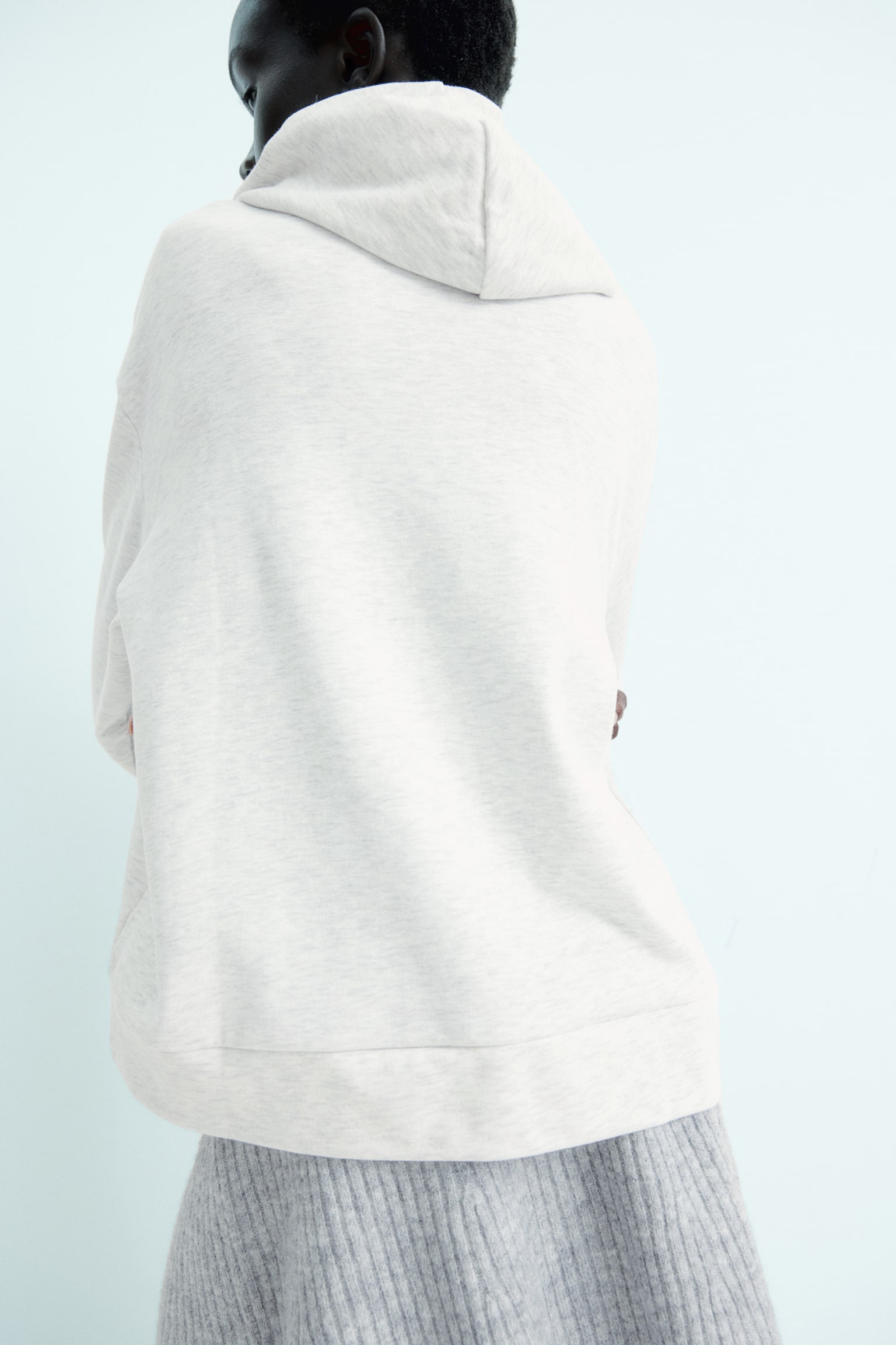 Hoodie - Light grey marl/Light dusty pink/Black/Dark grey - 5