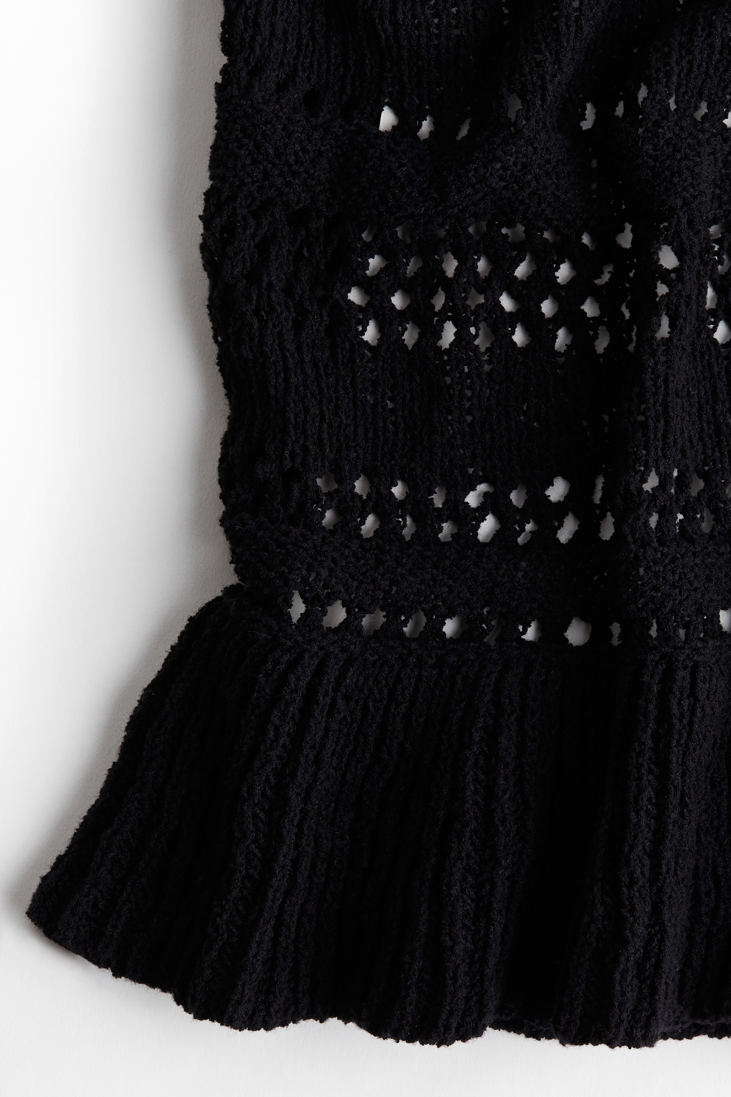 トップス HEVE Arch Peplum knit charcoal heve Arch Peplum knit black Black Peplum Knit Top - POEM