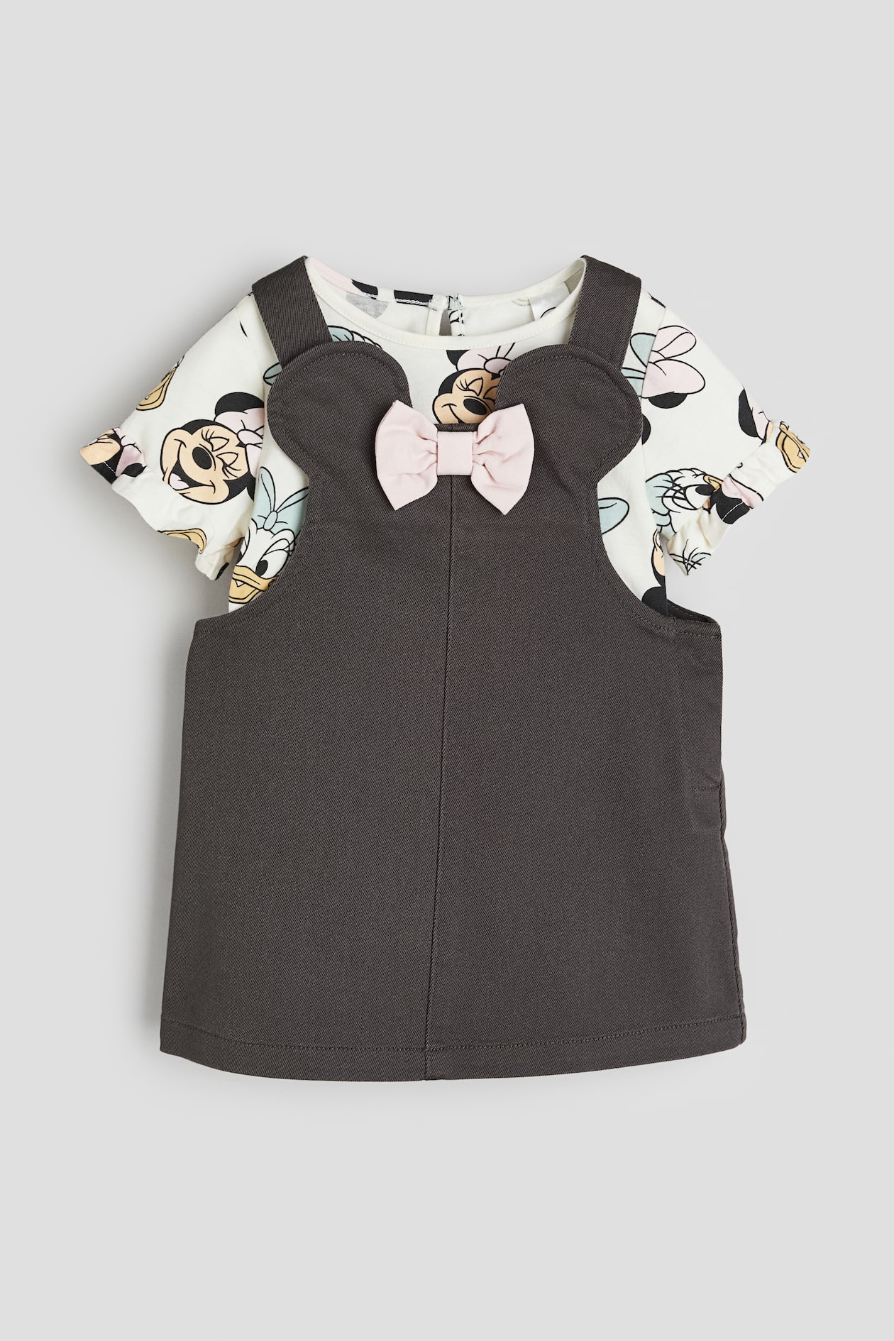 2-piece Top and Dress Set Dark gray/Minnie Mouse Kids H&M PH