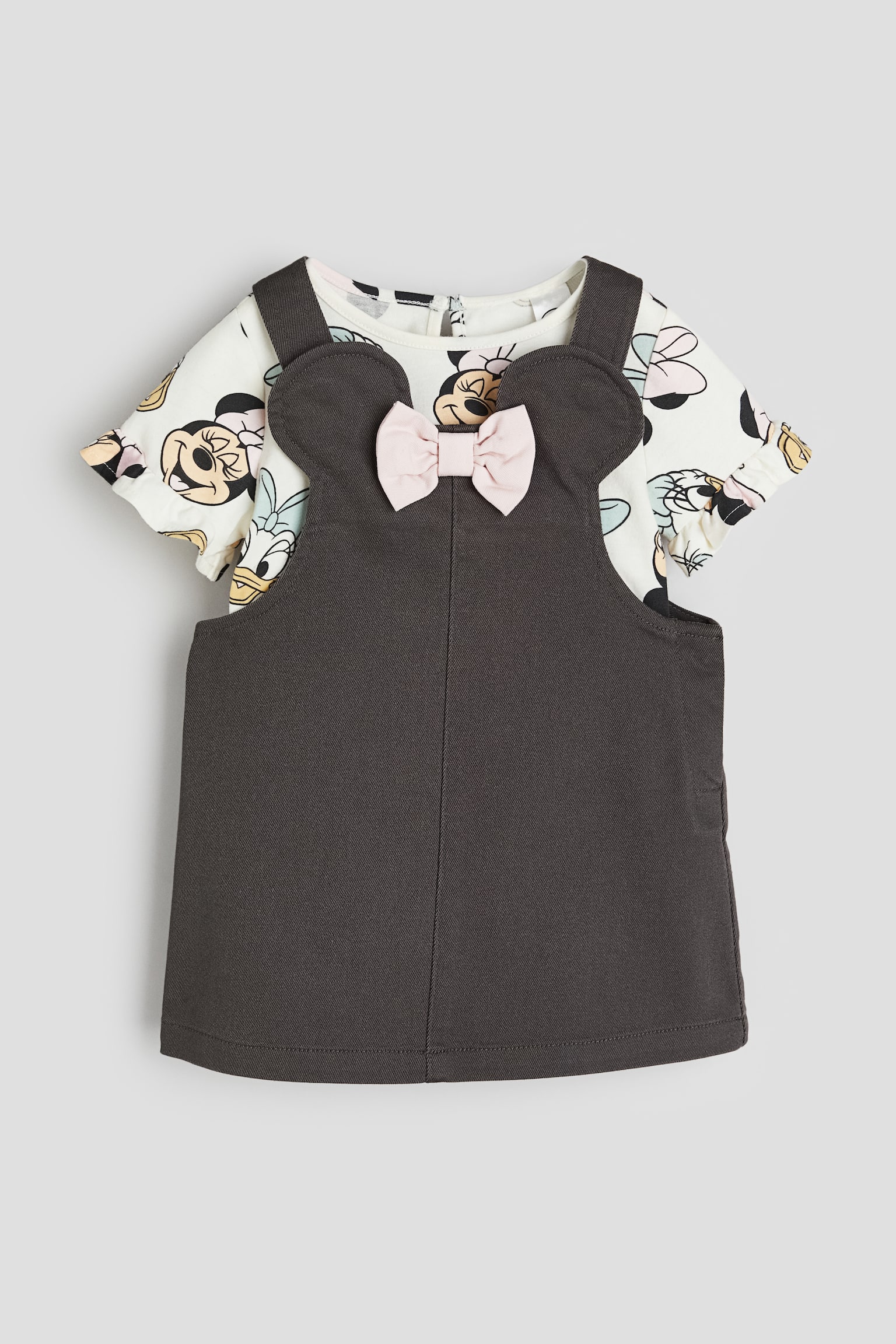 2-piece top and dress set - Dark grey/Minnie Mouse - 1