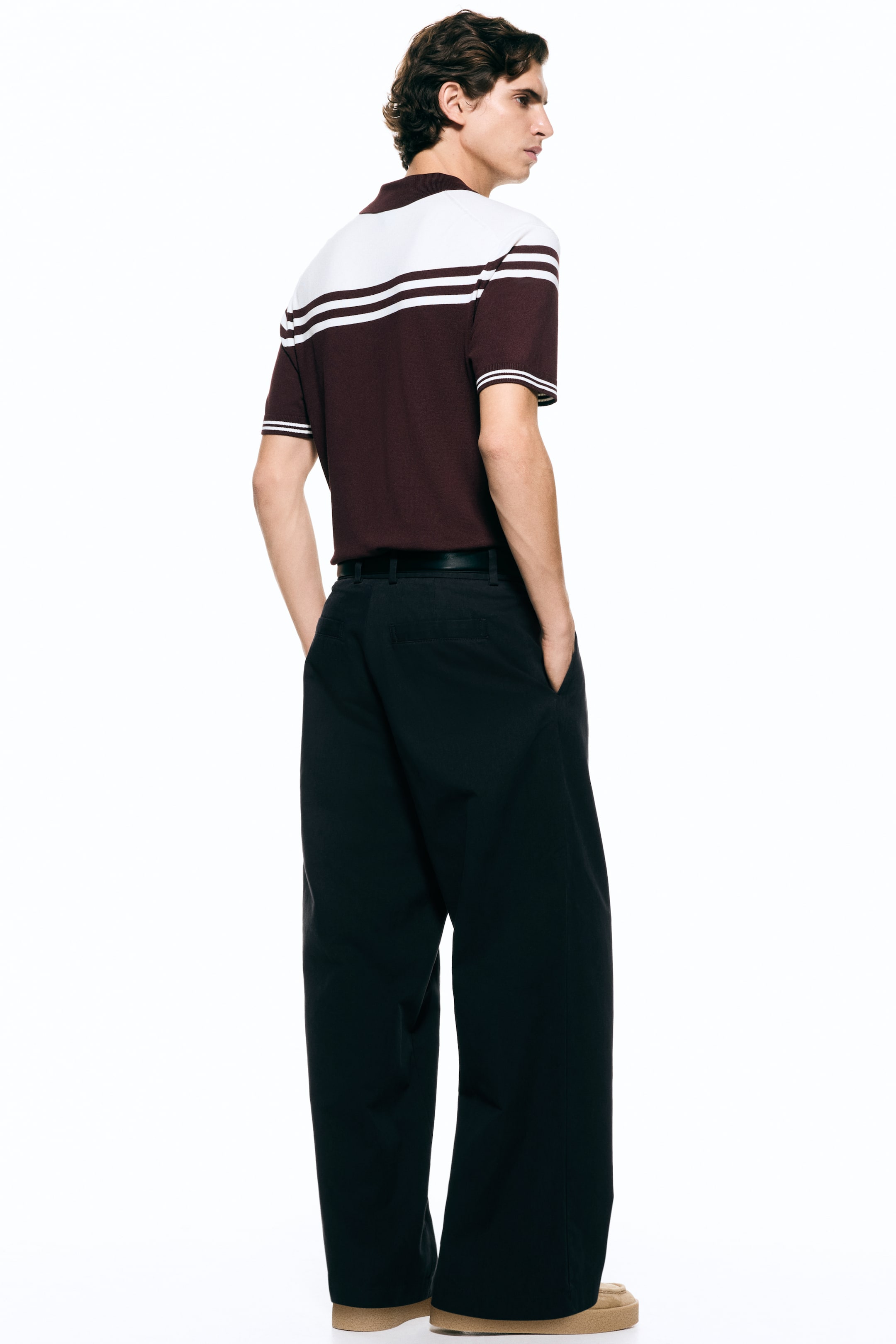 View larger image: Loose-Fit Tailored Pants - Black - Men | H&M CA 5