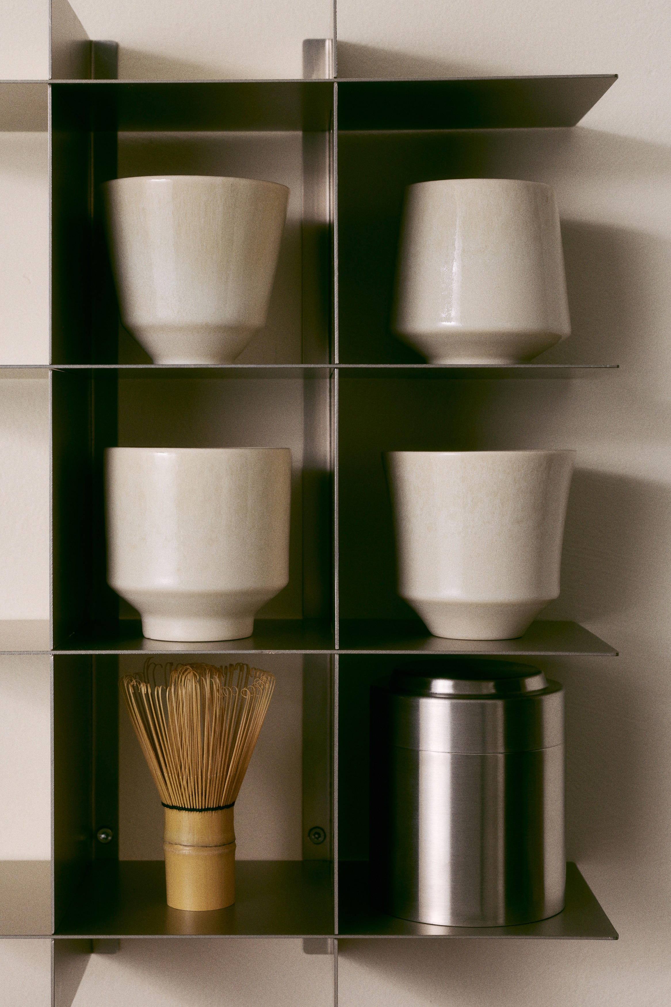 4-Pack Stoneware Mugs - Cream/Black/speckled