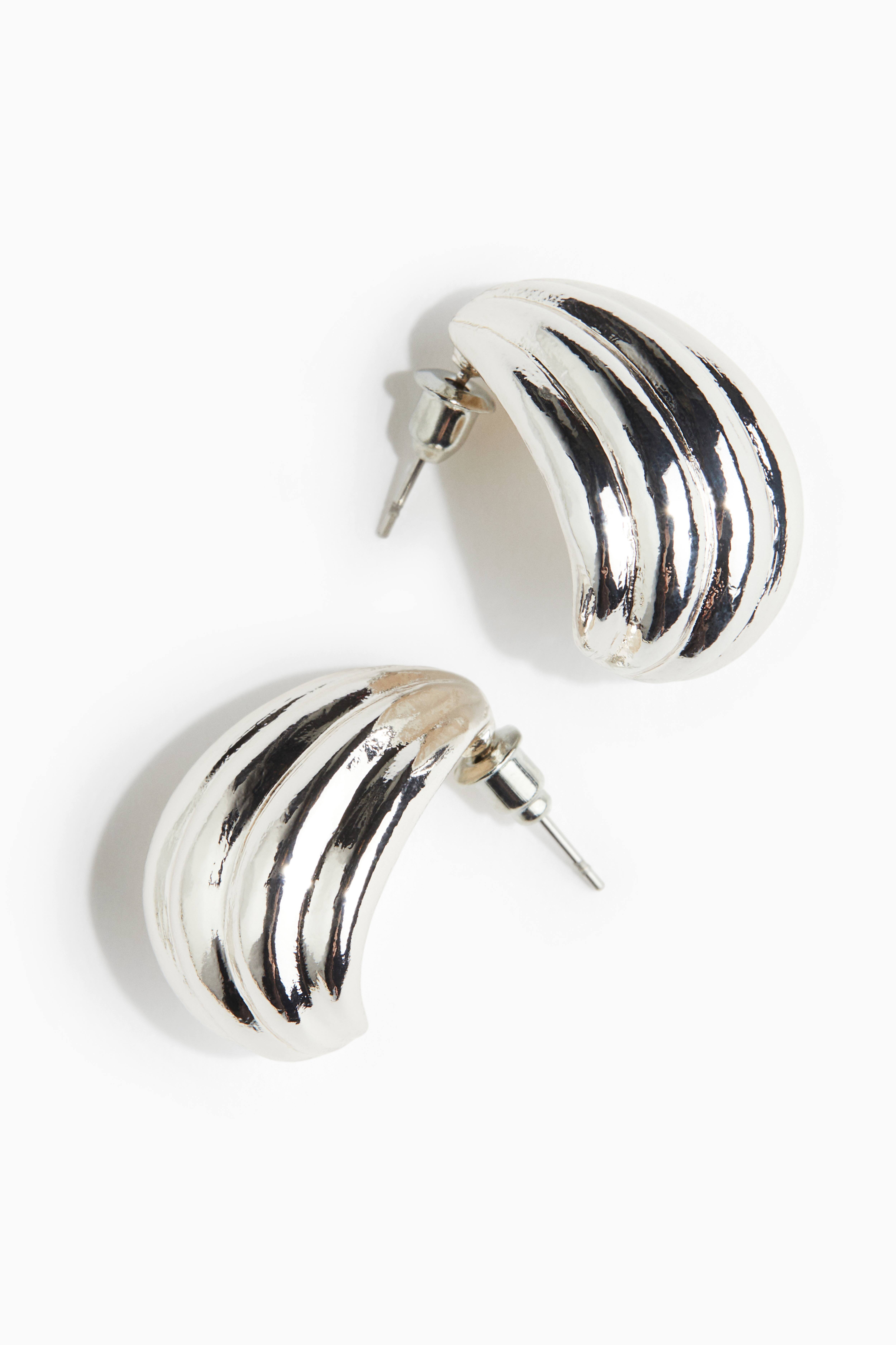 Bungsa Orecchini A Cerchio In Acciaio Inossidabile – Incisione Diagonale, 13 Mm, Larghezza 4 Mm, Gioiello Minimal Per Donna