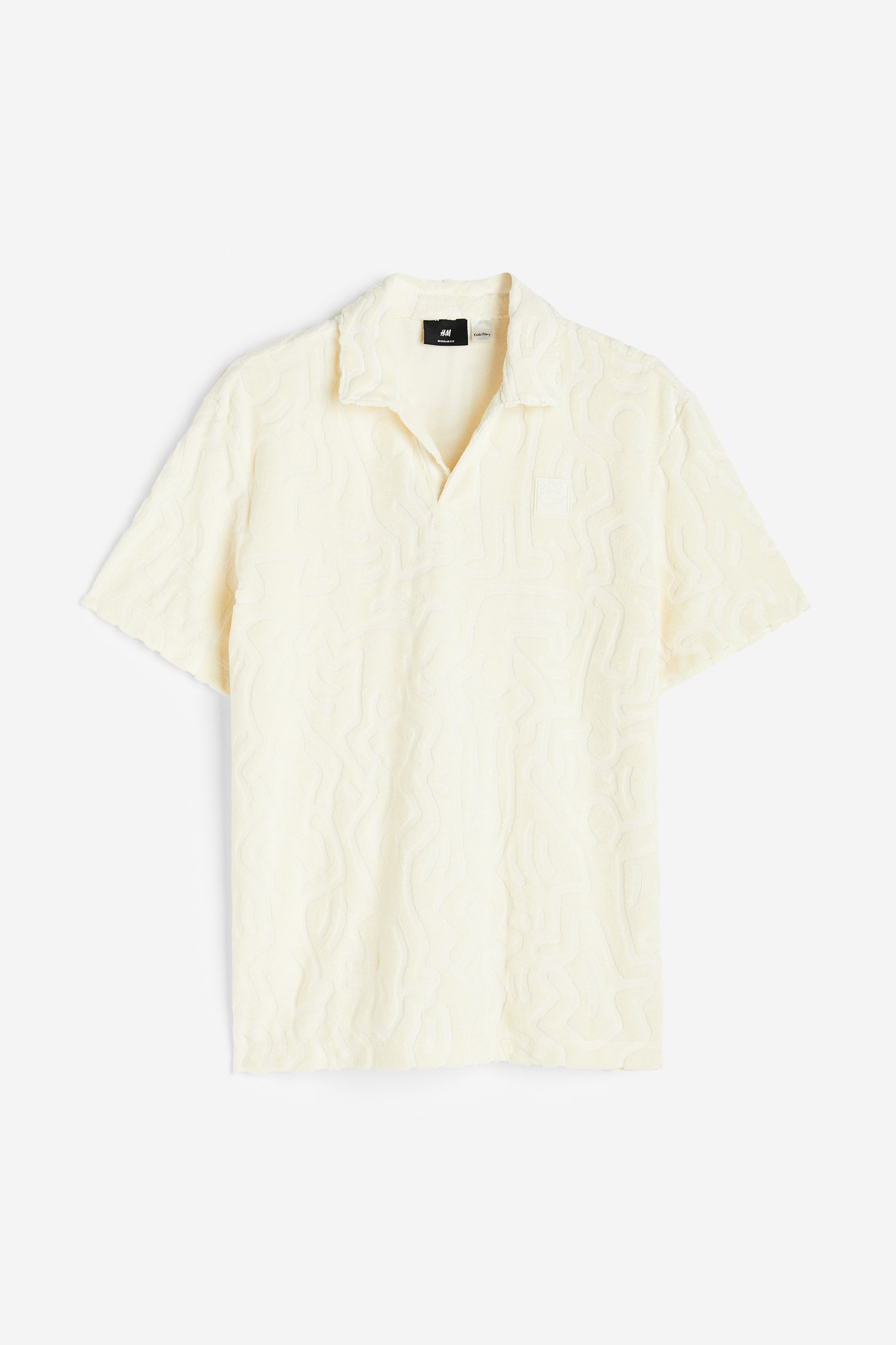 Xem ảnh lớn hơn: Áo polo vải xù vòng Regular Fit - Màu kem/Keith Haring - Men | H&M VN 1