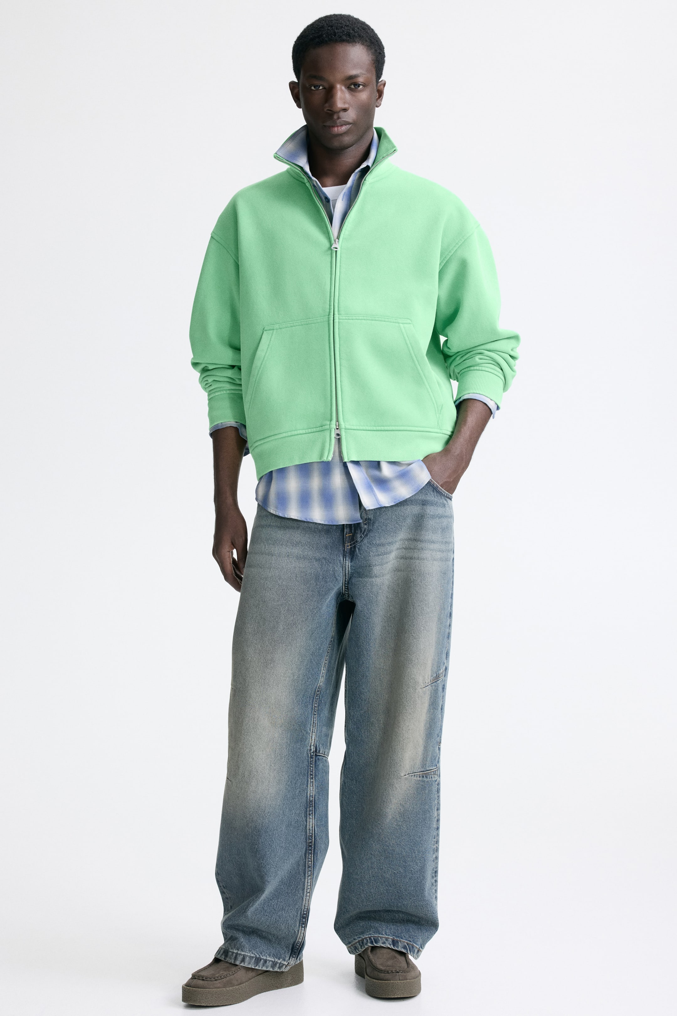 Grotere afbeelding bekijken: Boxy vest - Loose Fit - Bright green - HEREN | H&M NL 3