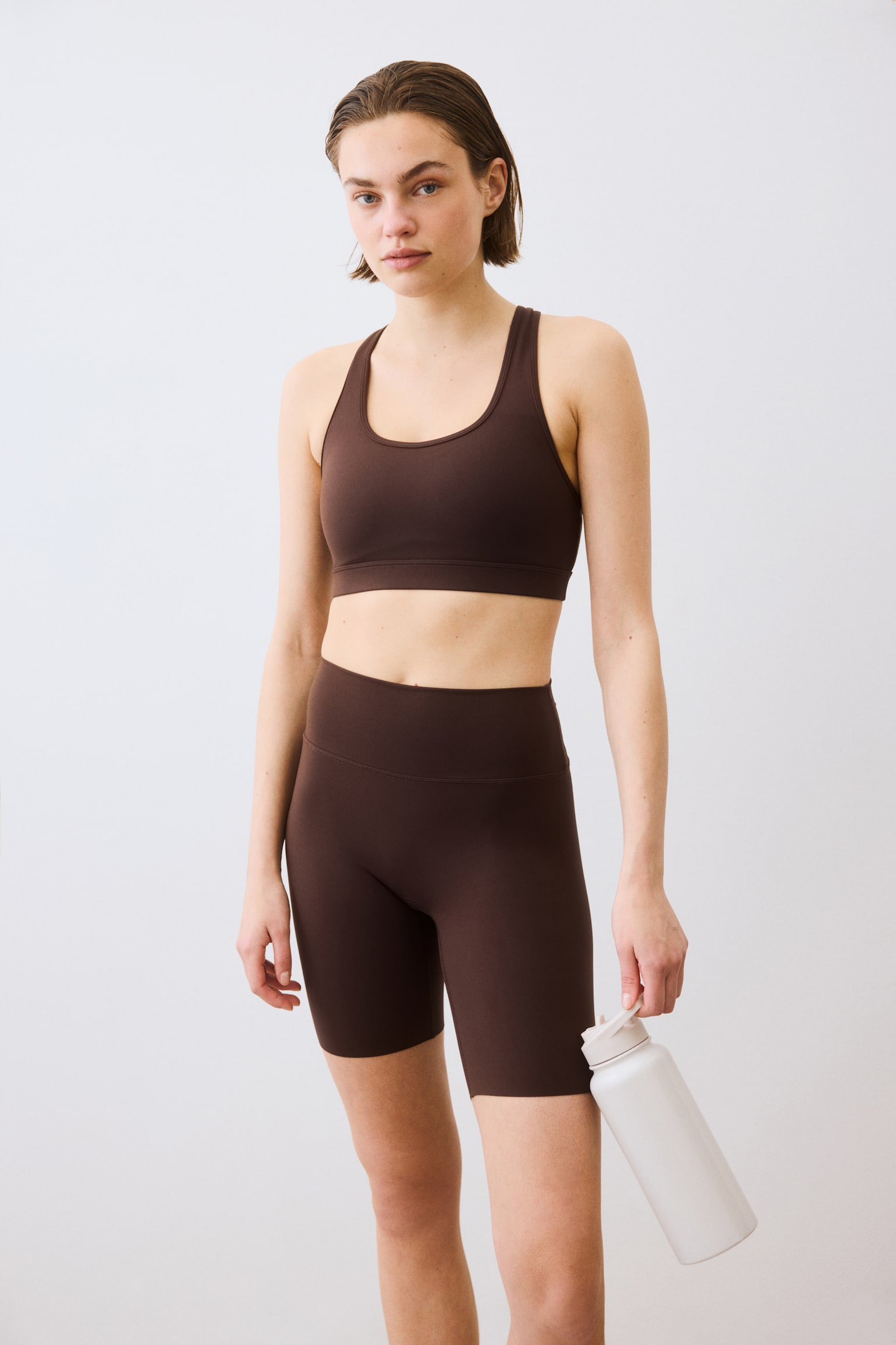 Sutiã de desporto Medium Support com SoftMove™ - Castanho quente/Rosa blush médio/Cinzento argila escuro/Black/Branco/Azul aço - 5